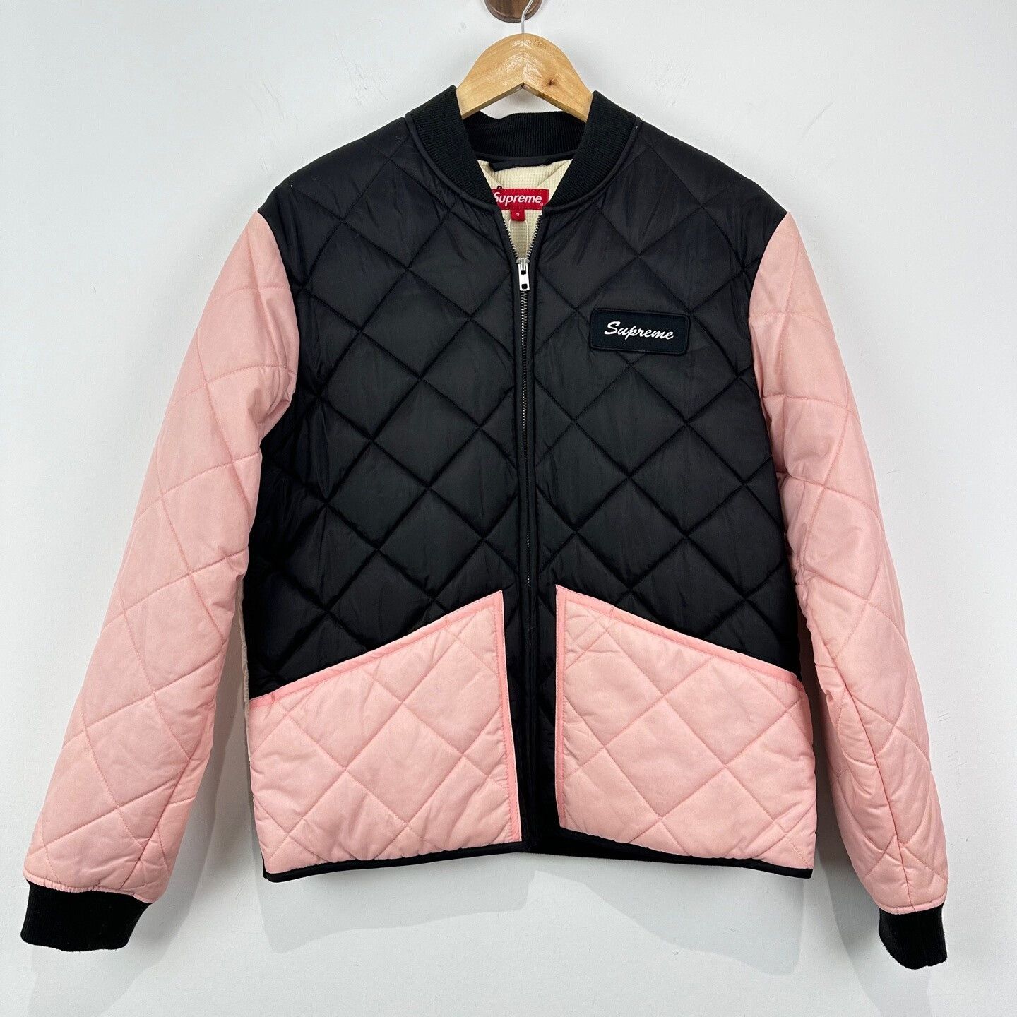 Supreme Supreme 13aw Quilted Satin Bomber Jacket Navy Size S | Grailed