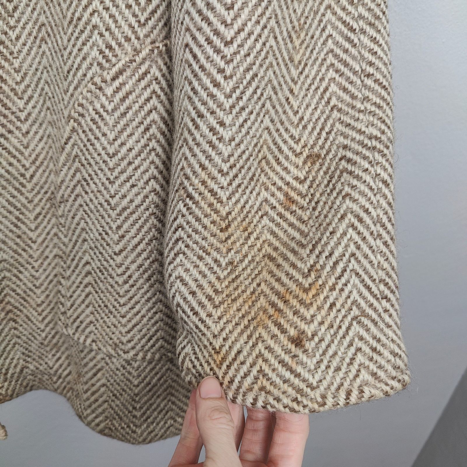 Other Landau Icelandic Wool Sweater Womens Large Tan Herringbone Size L / US 10 / IT 46 - 4 Thumbnail