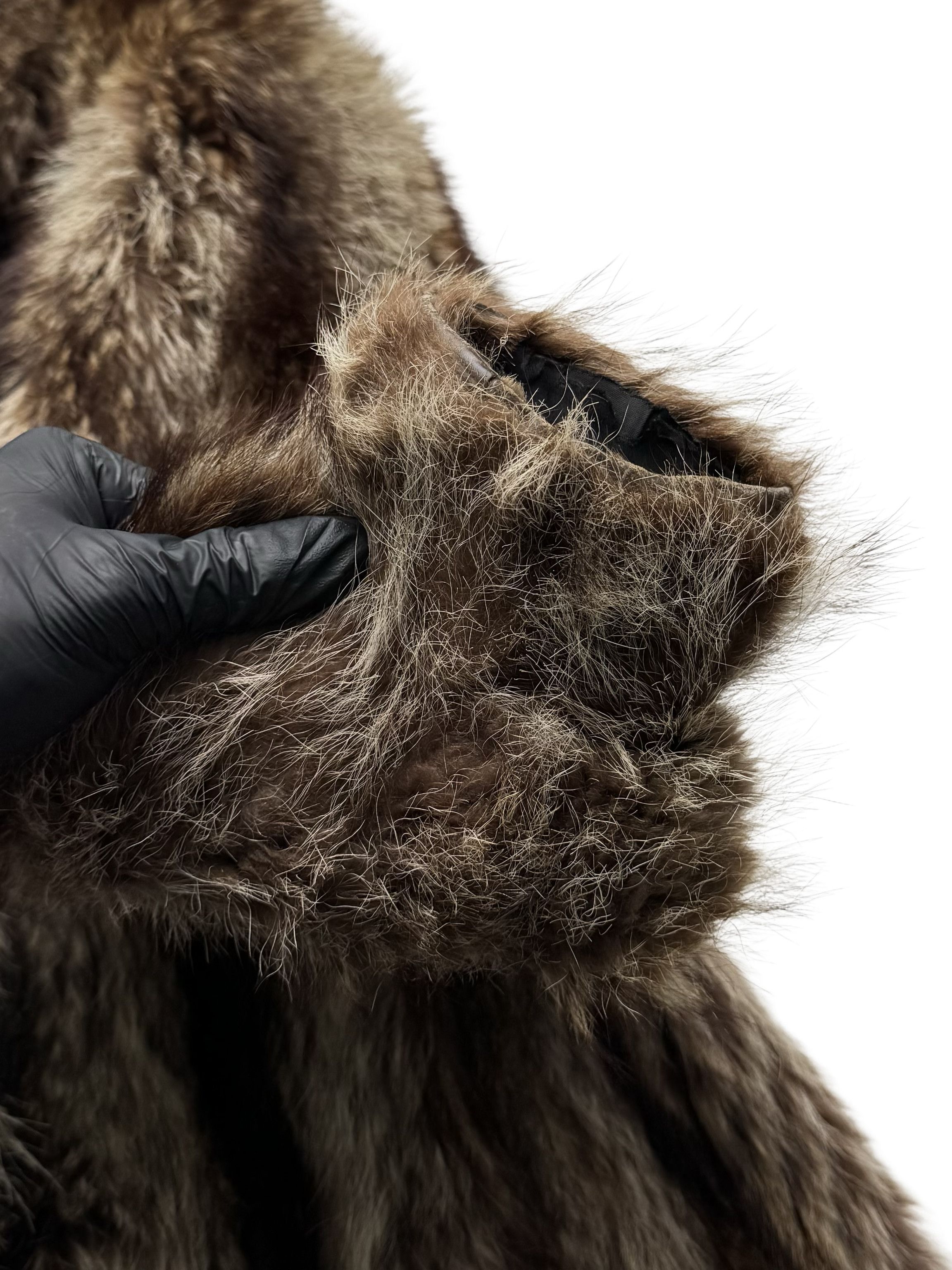 Vintage Vintage Real Fur Coat Brown Long Fur Jacket Winter Luxury Size L / US 10 / IT 46 - 6 Thumbnail
