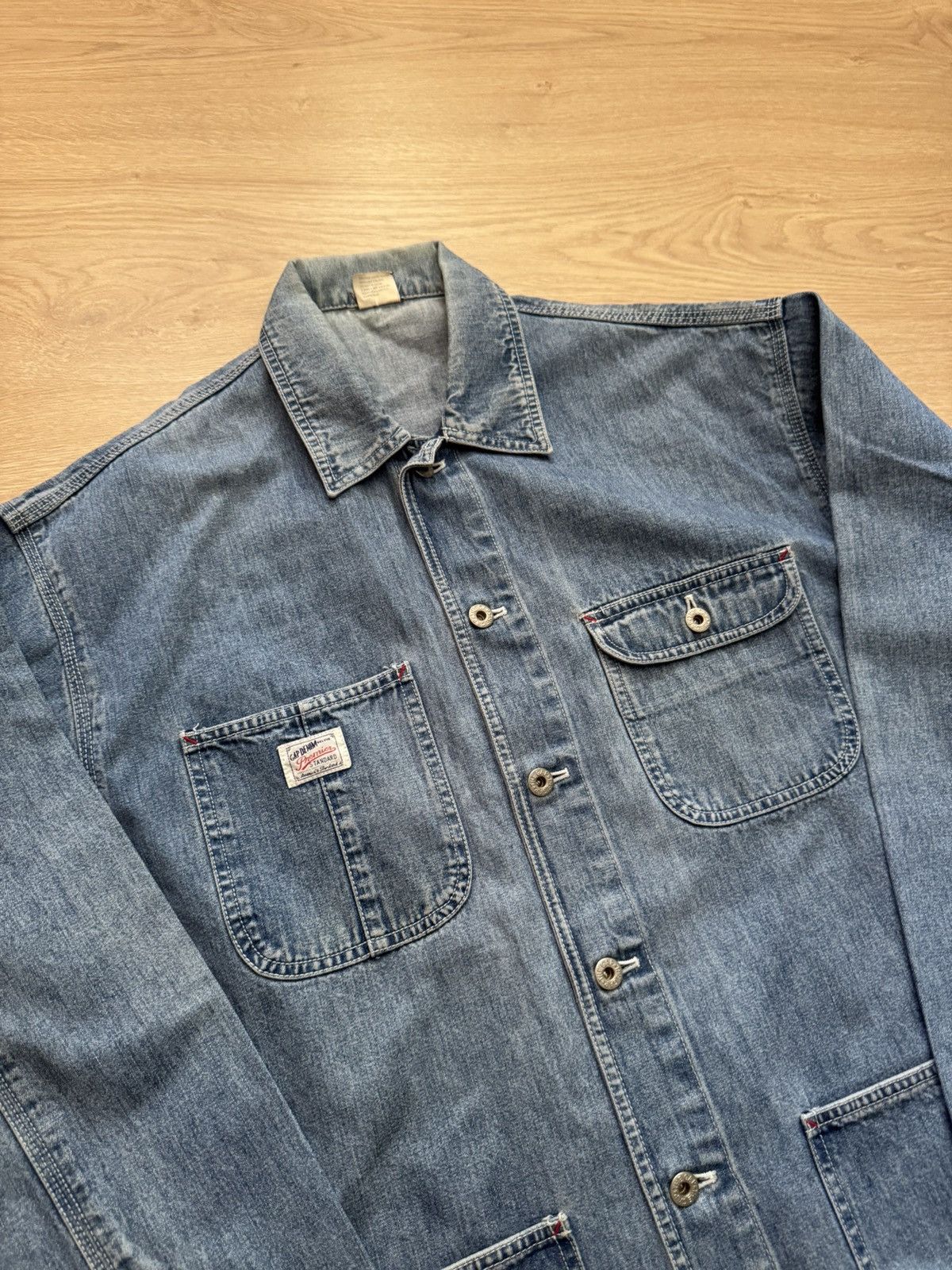 Gap Vintage 00’s GAP Sanforized Jeans Denim Workwear Jacket Size US L / EU 52-54 / 3 - 2 Thumbnail