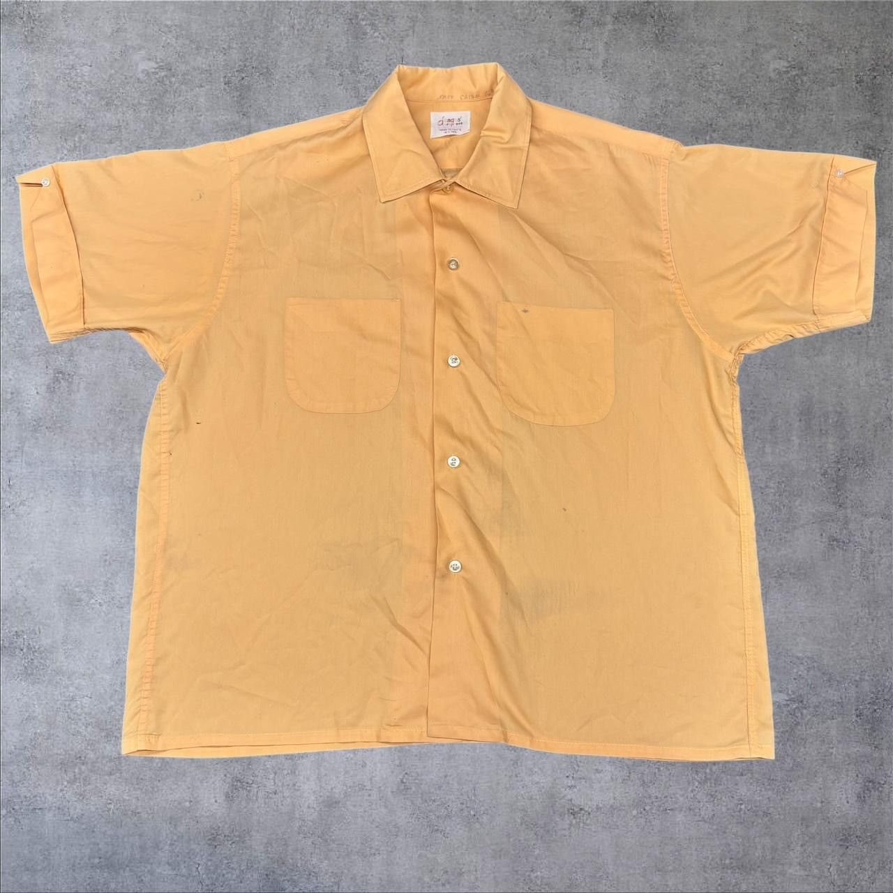 Vintage 1960s Orange Sleeve Button Up Shirt Size US L / EU 52-54 / 3 - 1 Thumbnail