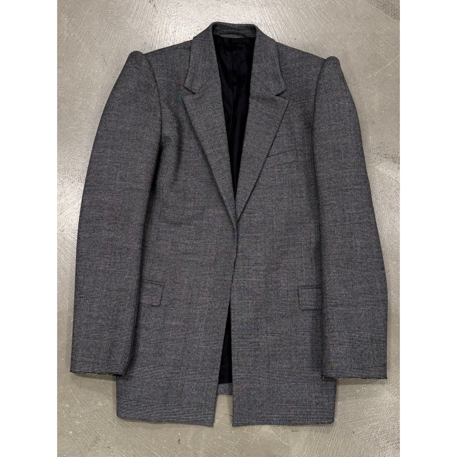 Balenciaga A/W2019 Balenciaga runway suspended shoulder blazer jacket Size L / US 10 / IT 46 - 1 Thumbnail