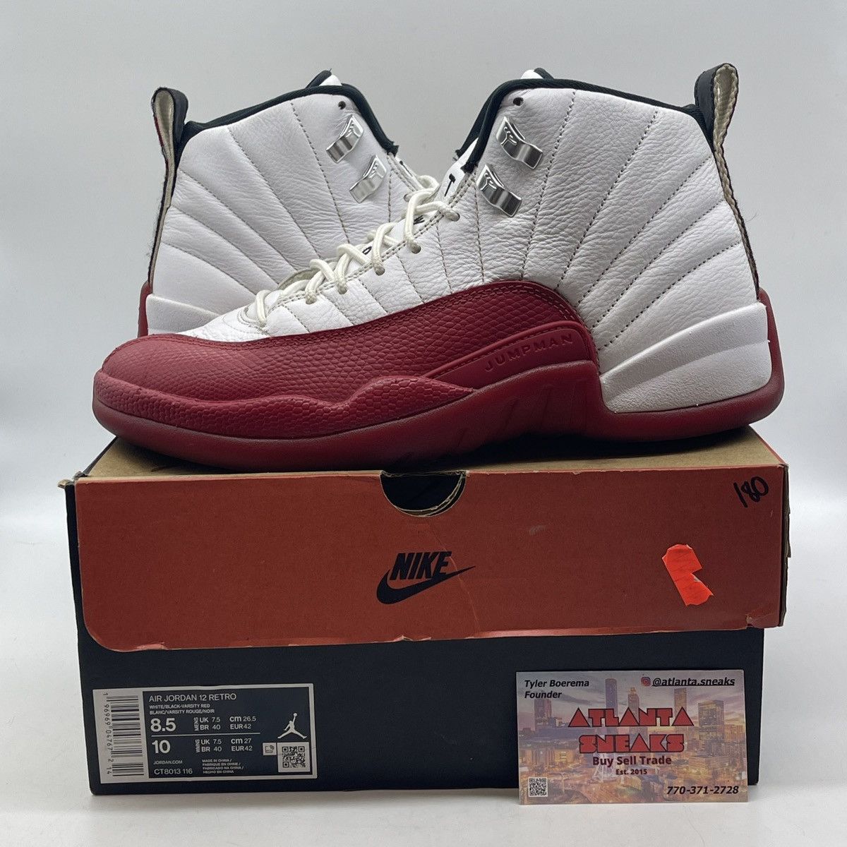 Jordan Brand Air Jordan 12 Cherry Size US 8.5 / EU 41-42 - 1 Thumbnail