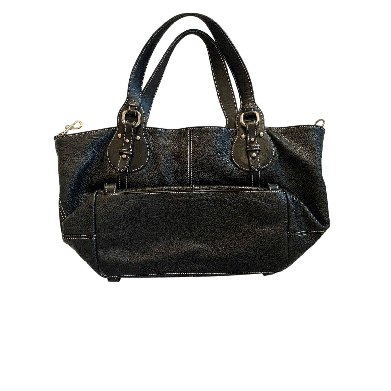 Furla Furla Soft Pebble Double Handle Black Hobo Bag Size ONE SIZE - 8 Thumbnail