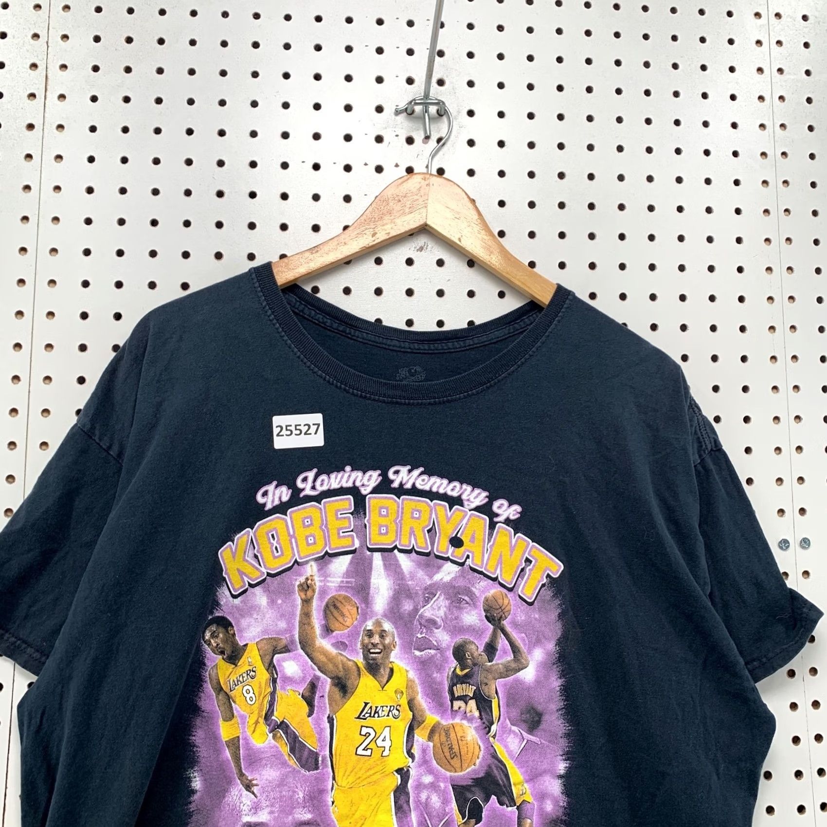 Fruit Of The Loom Kobe Bryant RIP Shirt Purple XL Mens Short Sleeve 23x28.5 Black Purple #24 #8 Adult XL T-Shirt Clothing Sports Dreams In Motion Size US XL / EU 56 / 4 - 2 Thumbnail
