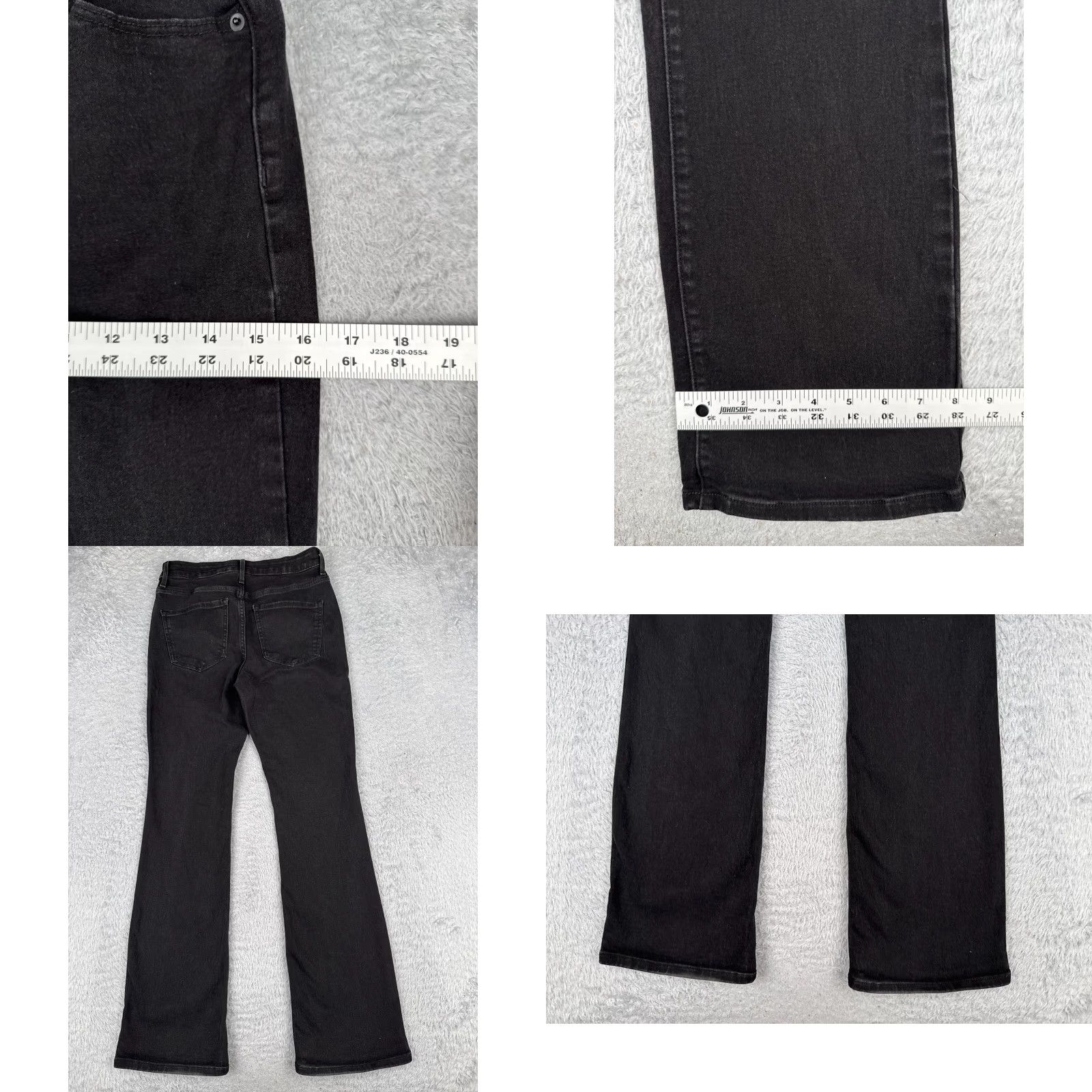 Vintage No Boundaries Jeans Black Denim Bootcut 26x30 Juniors Women Adult Regular Mid Rise 3 Distressed Stretch 5-Pocket Cotton Blend CN Vintage No Size 26" / US 2 / IT 38 - 9 Thumbnail
