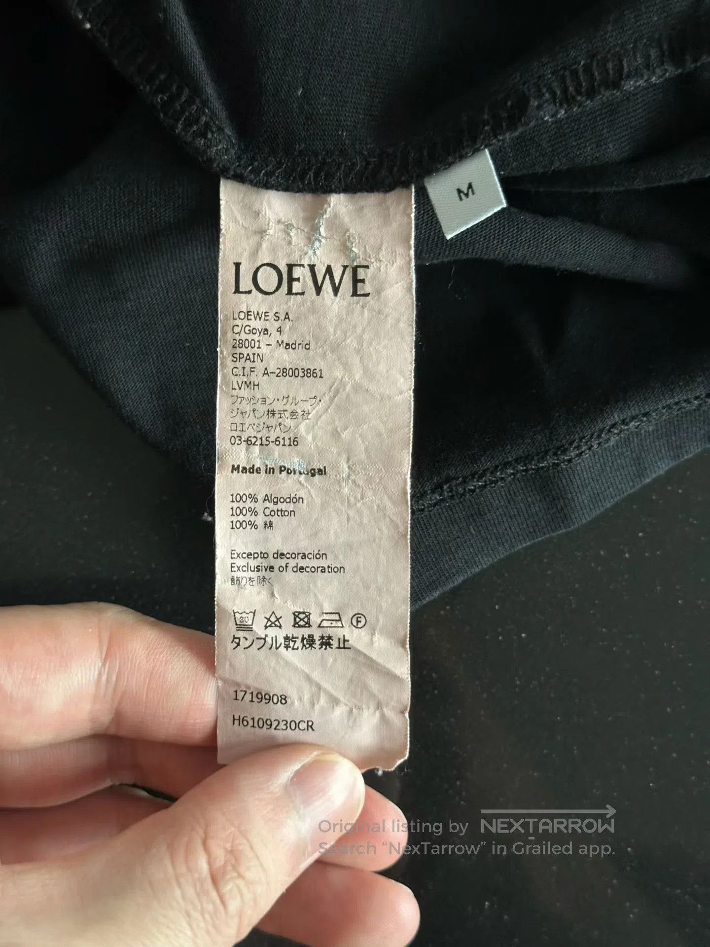 Loewe Loewe Black Embroidered Logo Short Sleeve| Size US M / EU 48-50 / 2 - 4 Thumbnail