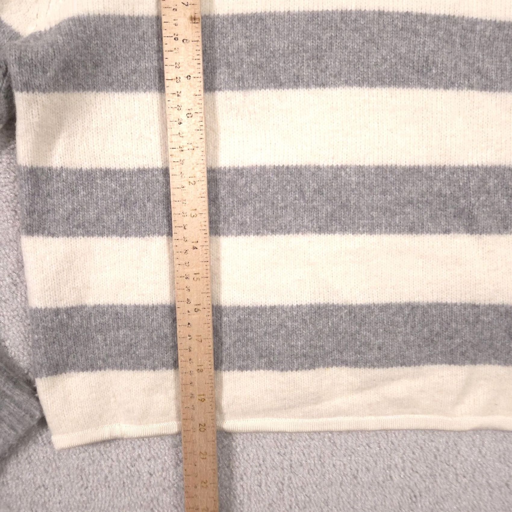 Vintage Calvin Klein Jeans Sweater Womens S Gray White Stripe Turtleneck Knit Pullover Casual Winter Knit"% Size S / US 4 / IT 40 - 6 Thumbnail