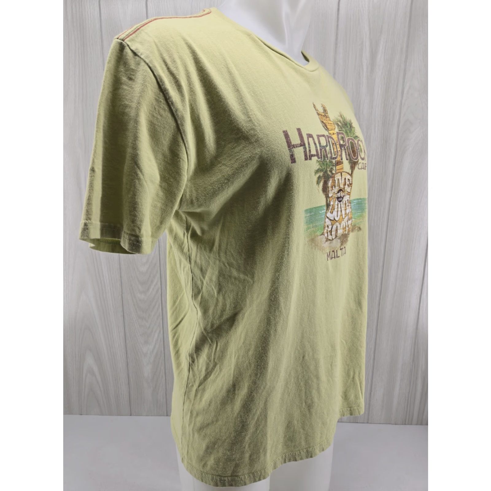 Hard Rock Cafe HARD ROCK CAFE Mens Malta Graphic T-Shirt Top L Green Size US L / EU 52-54 / 3 - 6 Thumbnail