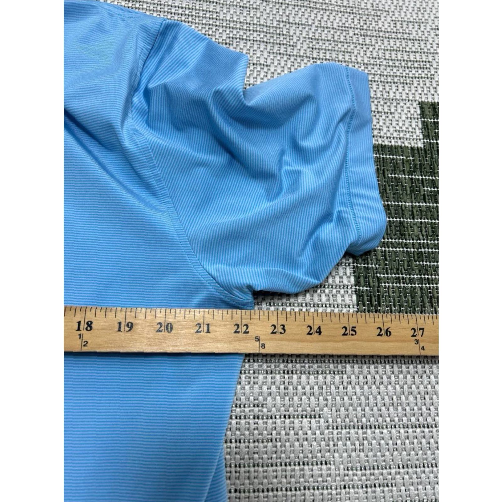 Peter Millar Peter Millar Summer Comfort Polo Shirts Mens Large Blue Striped Stretch Collared Shirt Size US L / EU 52-54 / 3 - 7 Thumbnail