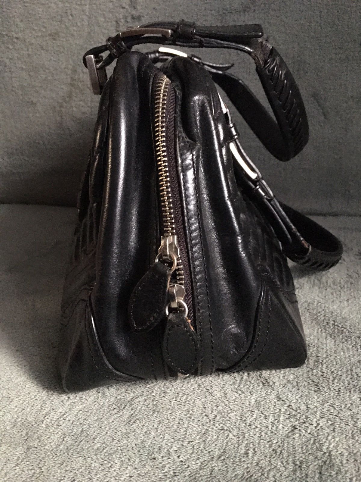 Kenzo KENZO Leather Black Metal Logo Handbag Shoulder Bag Size ONE SIZE - 7 Thumbnail