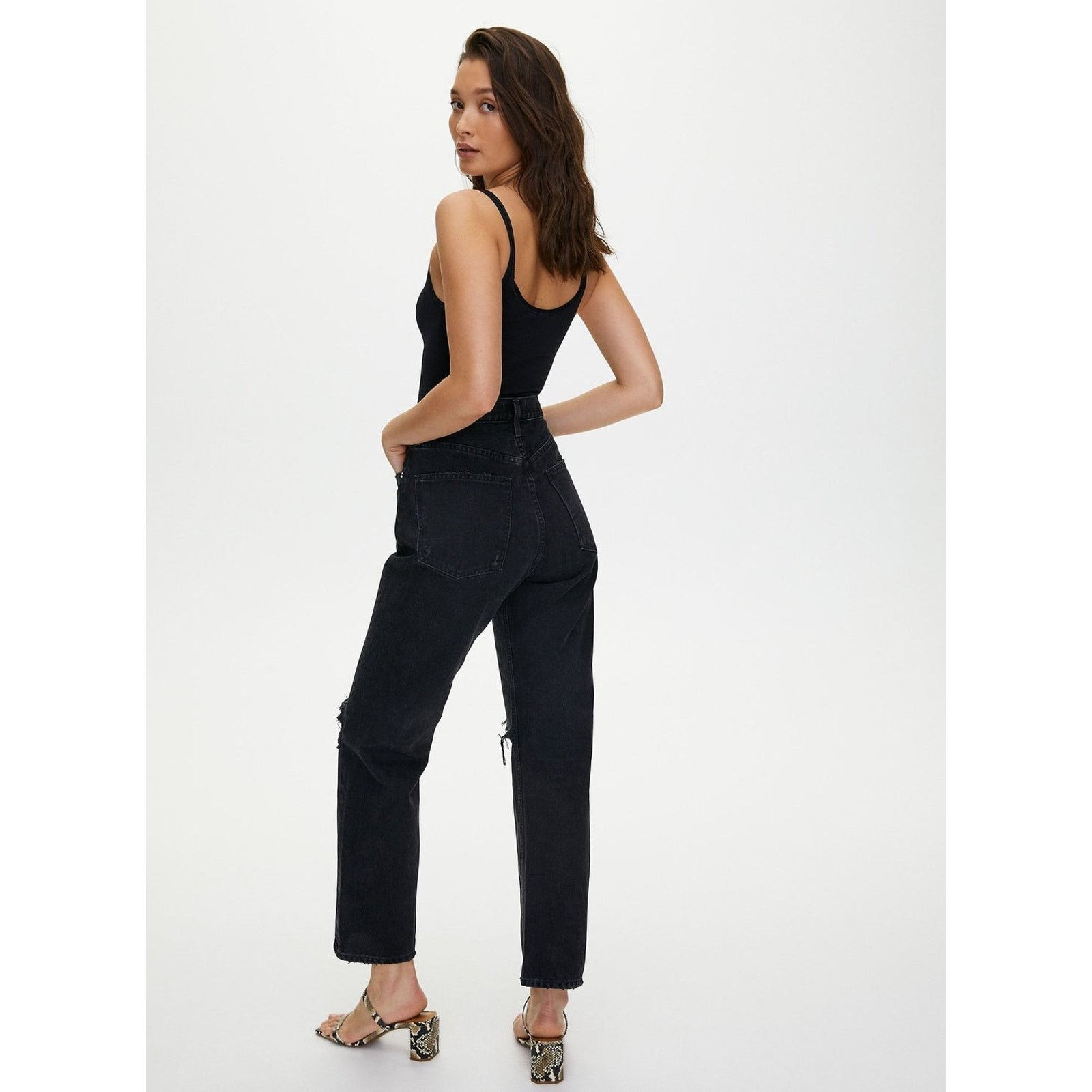 Agolde AGOLDE 90s Womens Mid Rise Loose Straight In Audio Size 27 Size 27" / US 4 / IT 40 - 3 Thumbnail