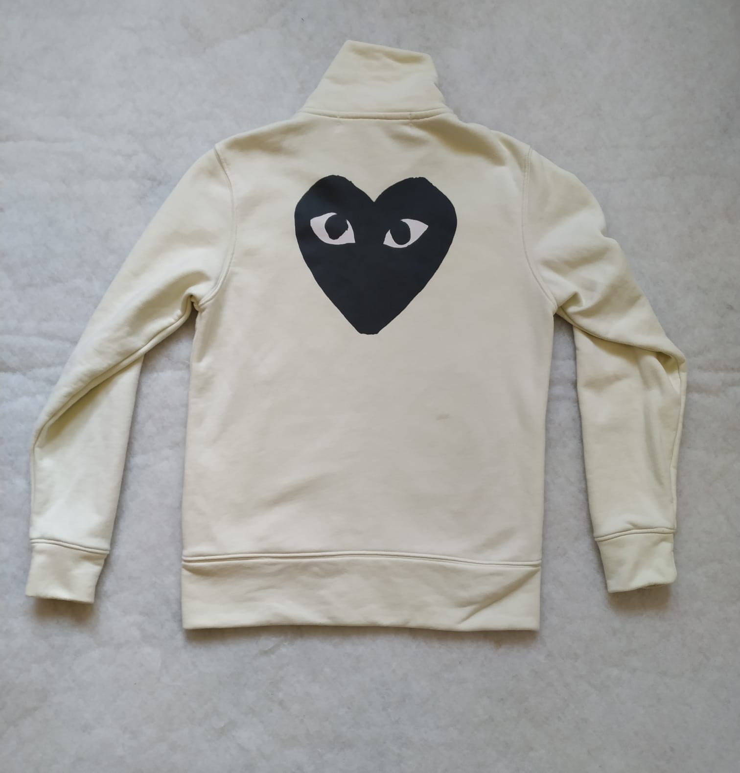Comme des Garcons PLAY Women's Play Comme des Garcons full zip sweatshirt S ecru Size S / US 4 / IT 40 - 4 Thumbnail