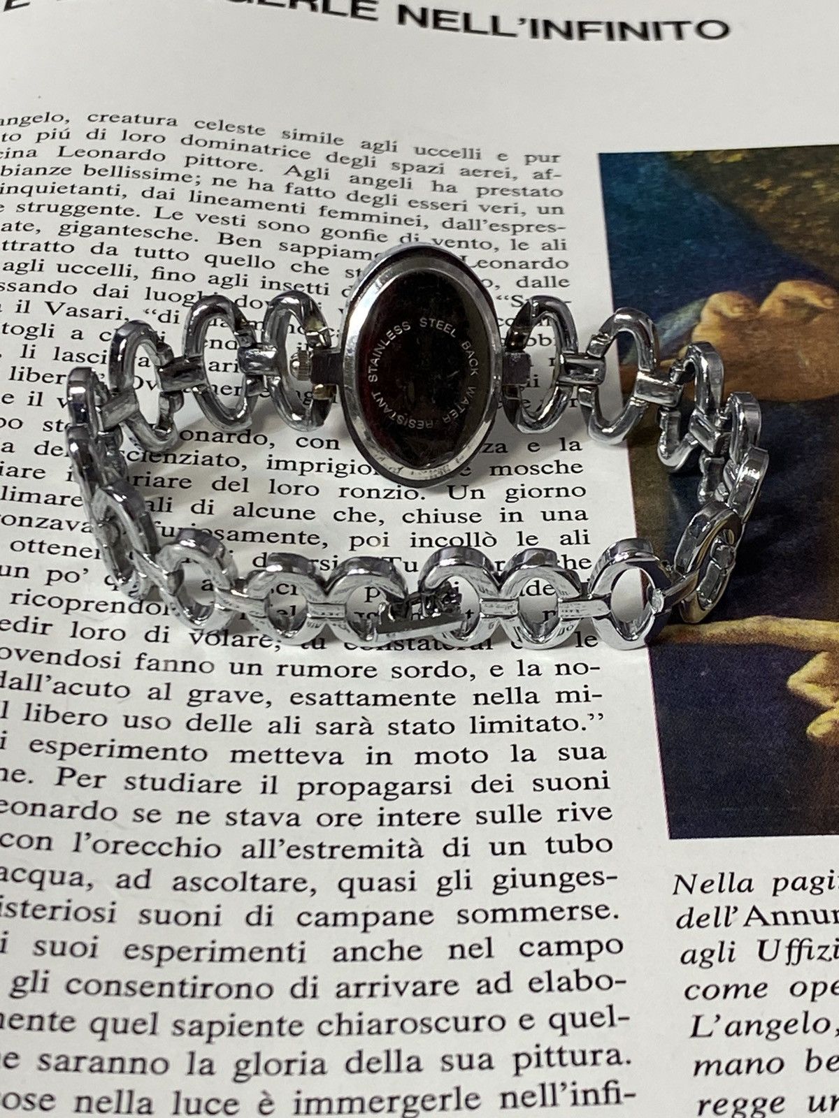 Japanese Brand Futuristic Silver Oval Bracelet Watch Cyber Y2K Aesthetic Size ONE SIZE - 5 Thumbnail