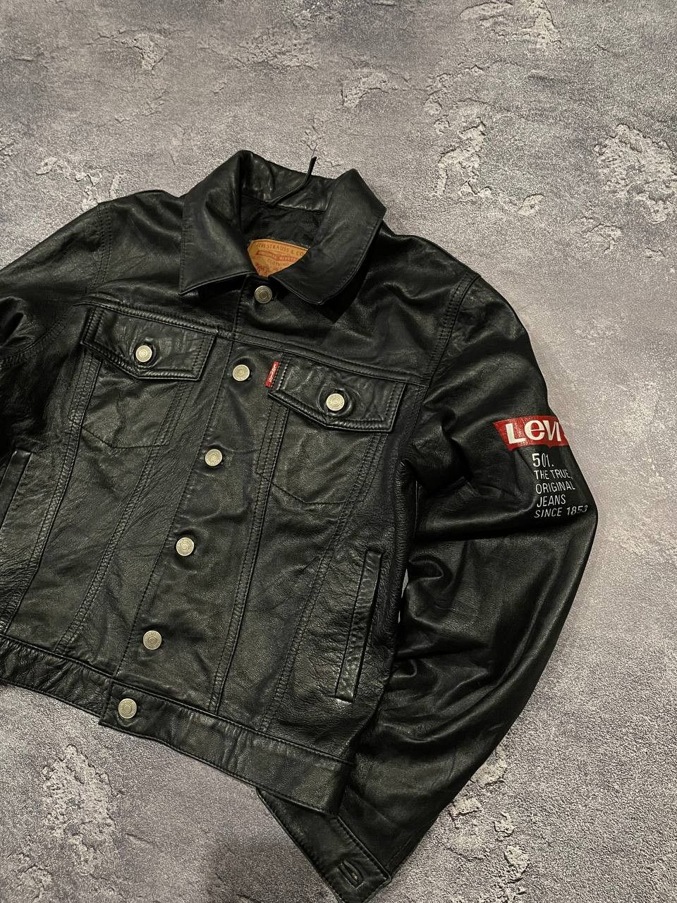 Levi's Vintage Clothing × Vintage Vintage Levi’s Natural Leather Jacket Size S / US 4 / IT 40 - 2 Thumbnail