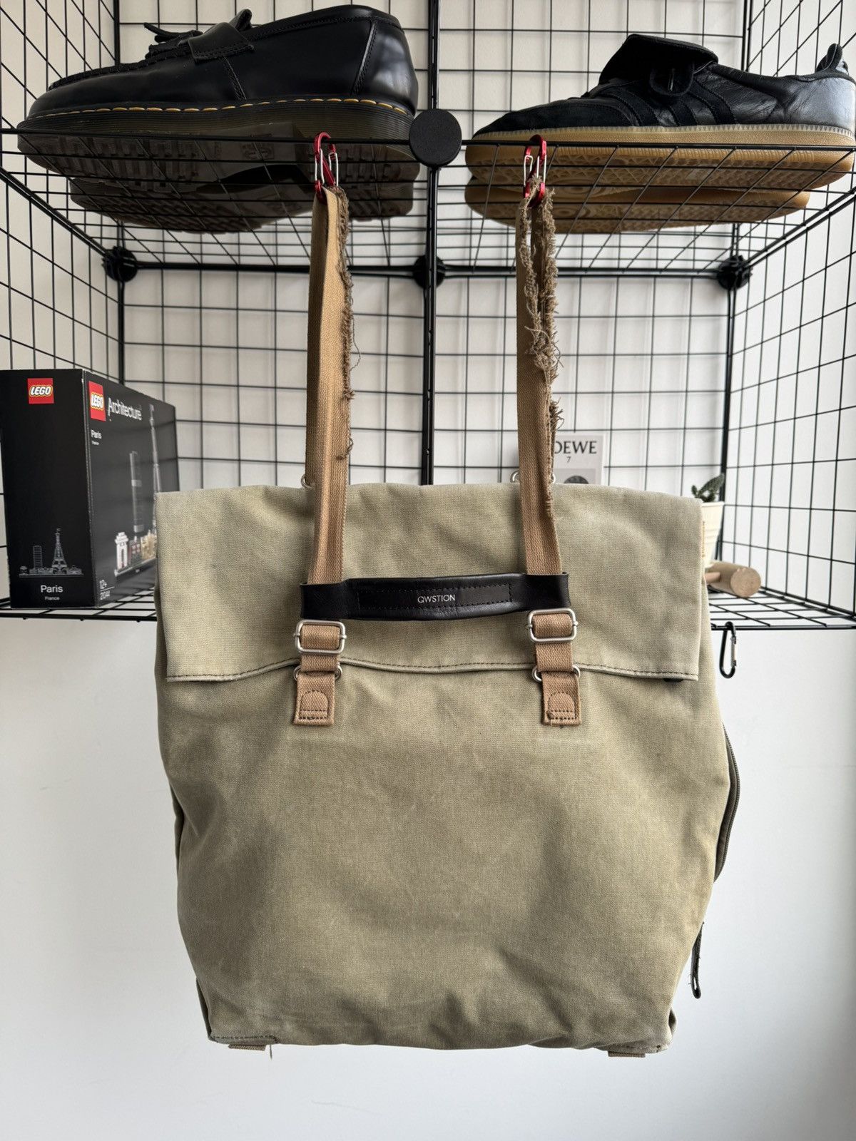 Japanese Brand × QWSTION × Seditionaries Qwstion Distressed Backpack Denim/Leather Size ONE SIZE - 2 Thumbnail