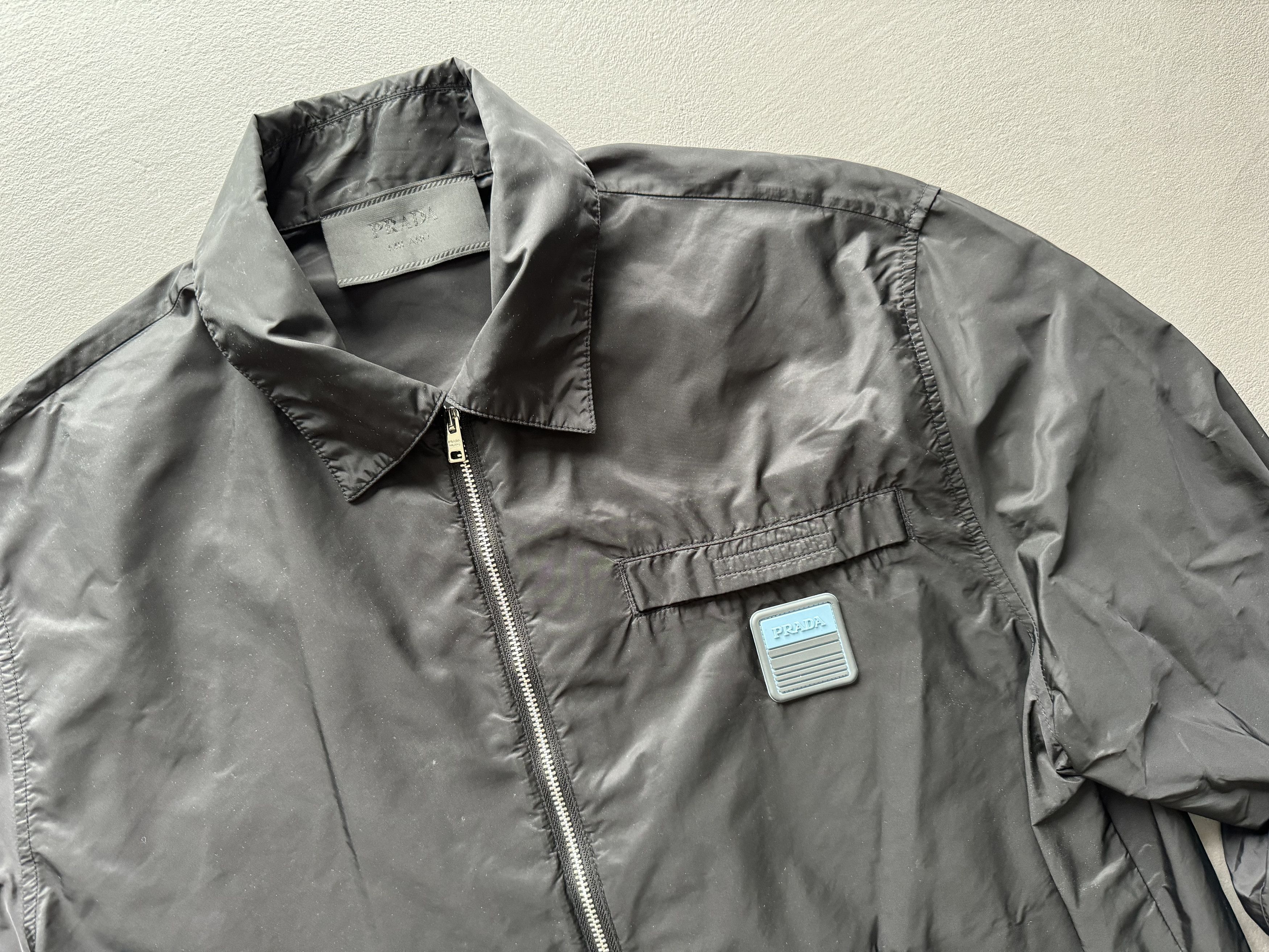 Prada PRADA Nylon Shirt Jacket, Black, Size M Size US M / EU 48-50 / 2 - 2 Thumbnail