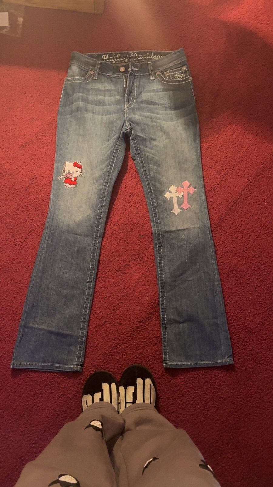 Japanese Brand × Vintage Hello kitty jeans Size 30" / US 8 / IT 44 - 1 Thumbnail