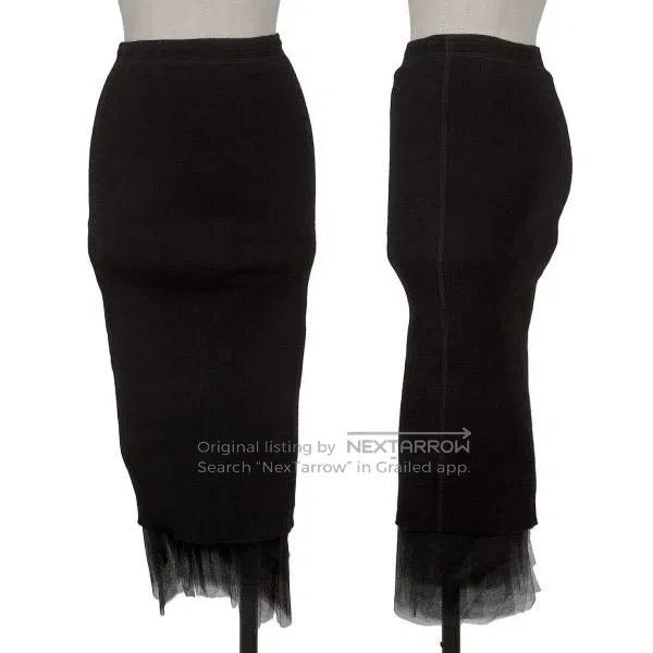 Junya Watanabe Junya Watanabe size XS Black vintage tulle design half ski Size 23" - 1 Thumbnail