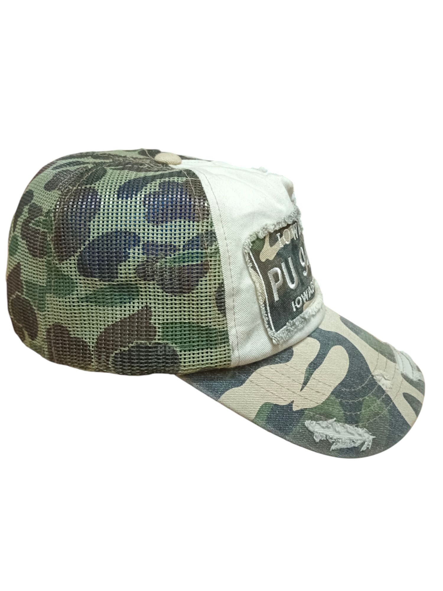 Vintage Vintage Sunshine Zone 99 7 Panels Camo Trucker Hat Size ONE SIZE - 3 Thumbnail