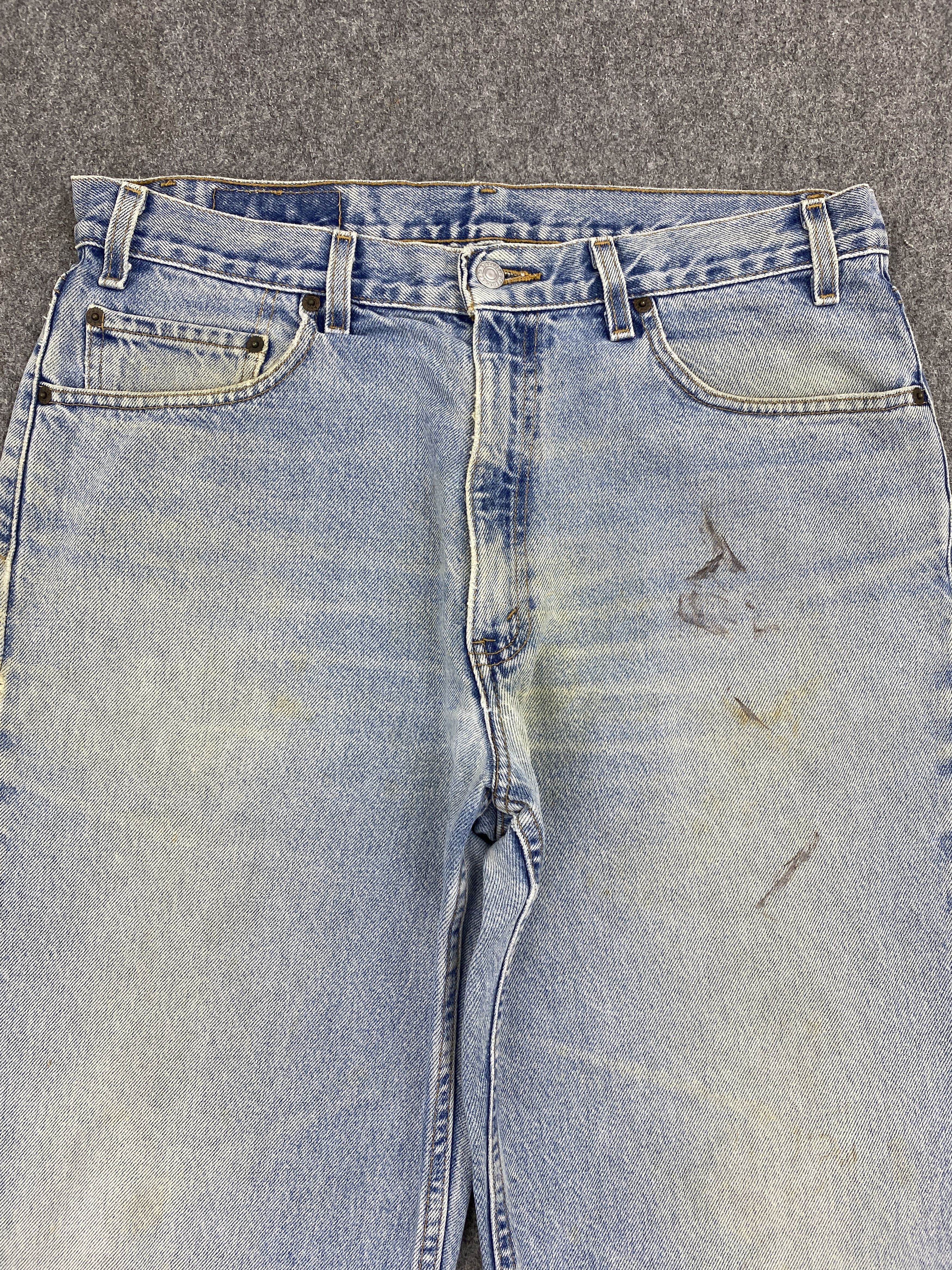 Levi's × Vintage Vintage 90s Levis Relaxed Straight Jeans Size US 35 - 2 Thumbnail