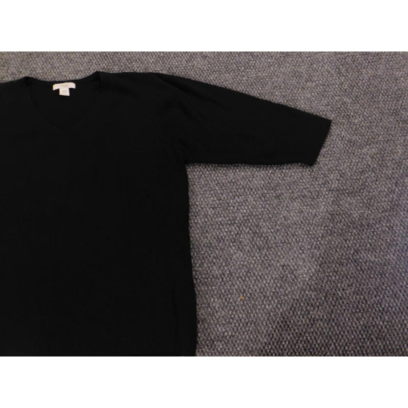 Vintage Dressbarn Sweatery Womens 14 Black Pullover Knit Casual Chunky-Knit Regular Sleeve Long Round Neck Stretch Size XL / US 12-14 / IT 48-50 - 3 Thumbnail