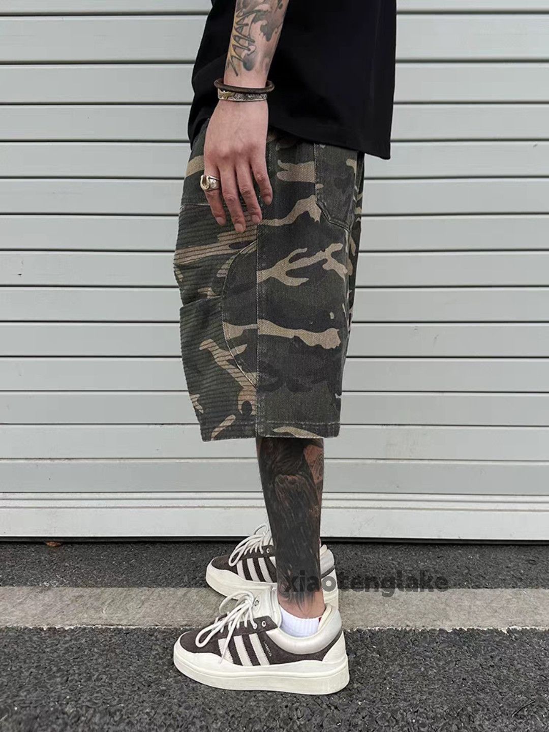 Vintage zx junyawatanabe Prada style loose baggy camo shorts Size US 28 / EU 44 - 5 Thumbnail