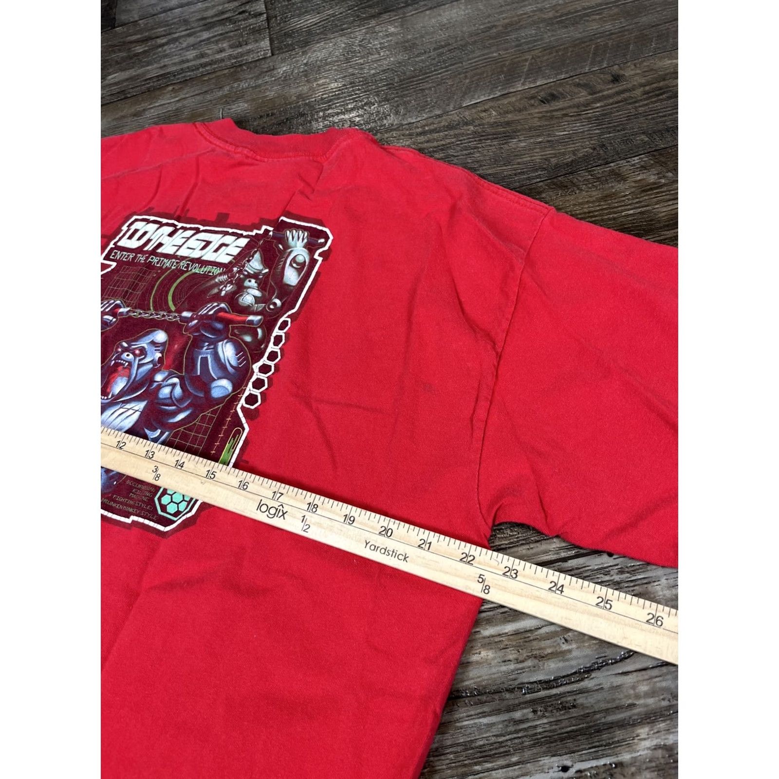 Vintage VINTAGE Enter The Primate Revolution T-Shirt Mens XL Red Cotton Short Sleeve Crew Neck Prime Cut Tees Size US XL / EU 56 / 4 - 4 Thumbnail