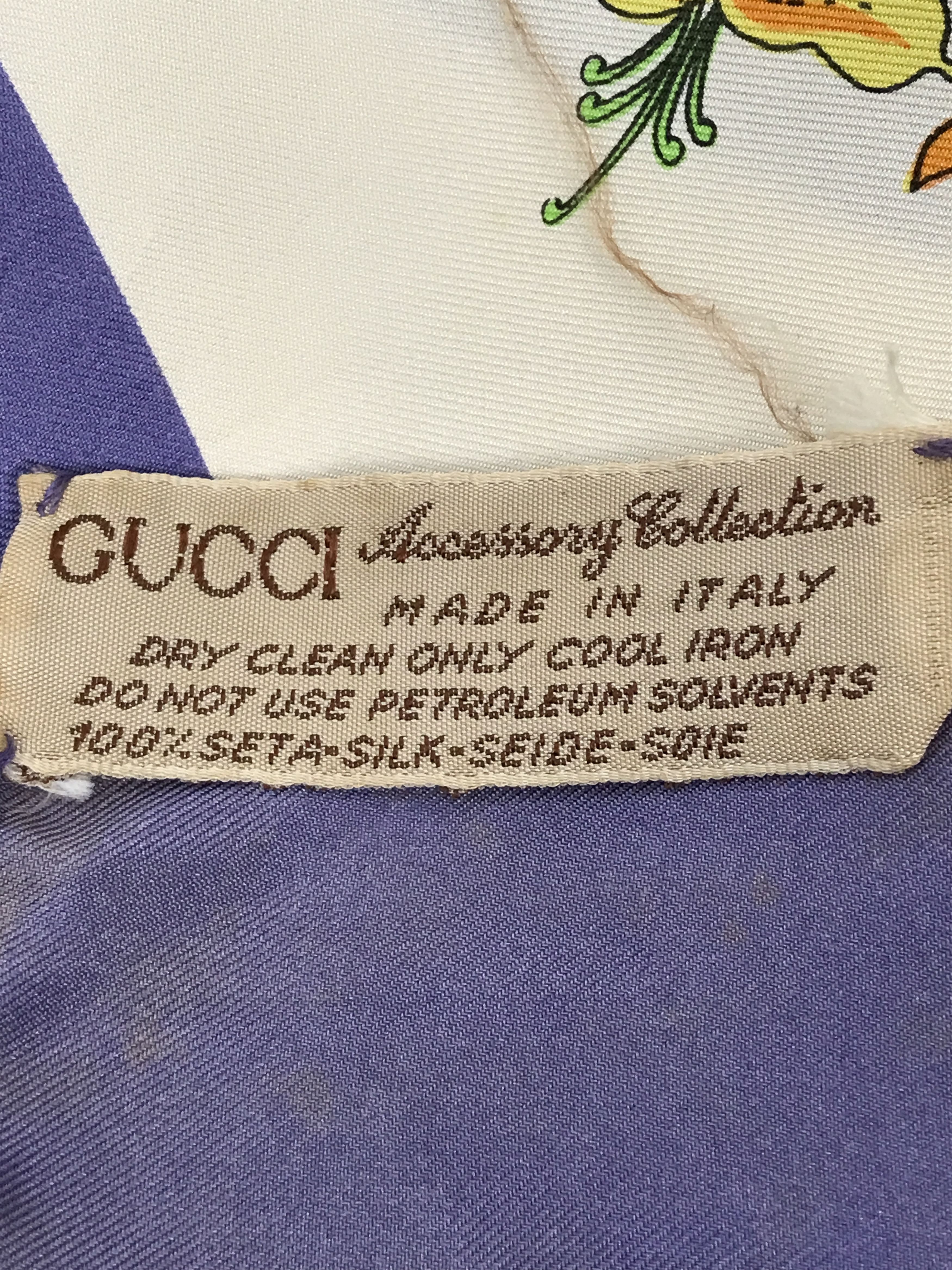 Gucci Vintage Gucci Floral Silk Scarf Size ONE SIZE - 5 Thumbnail