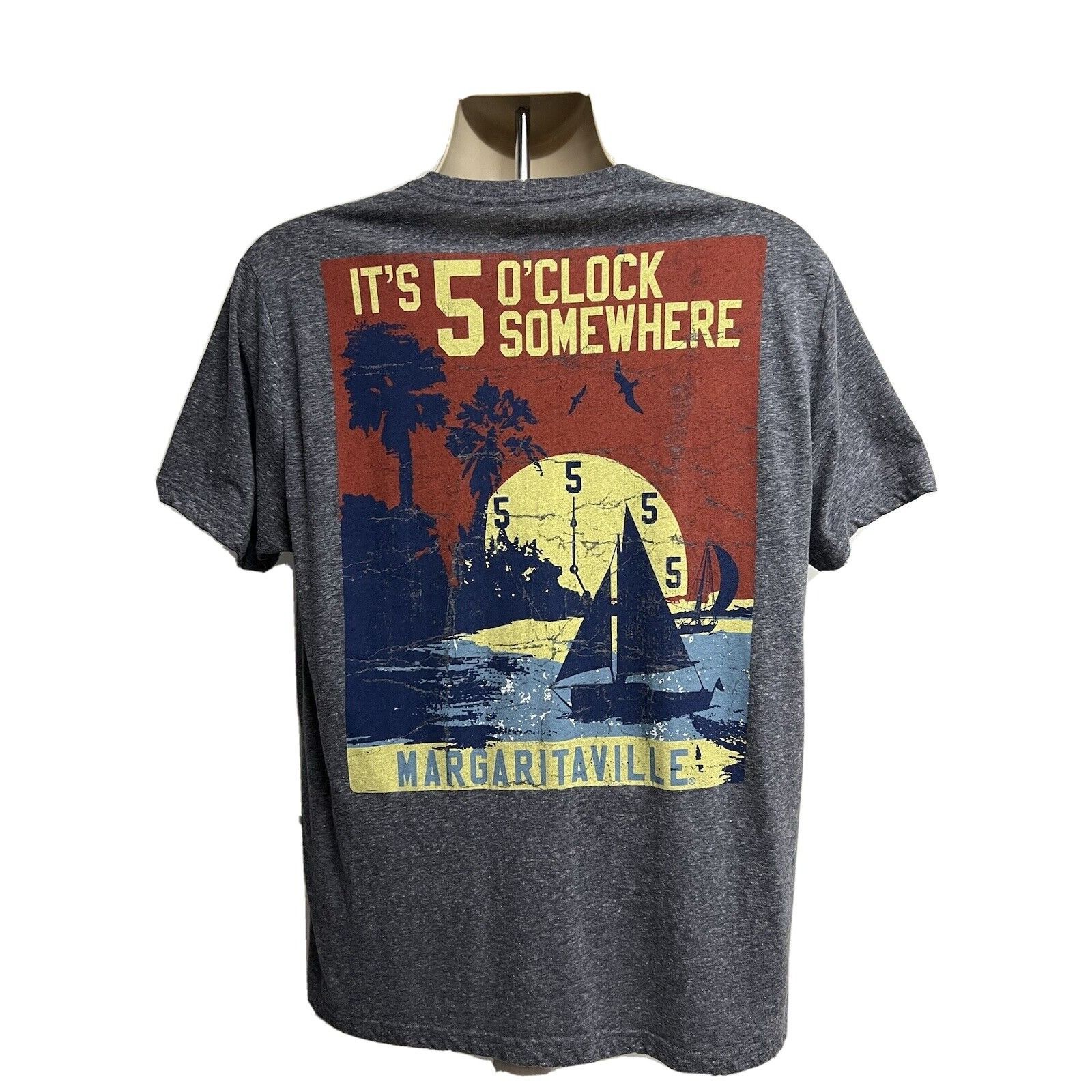 Other Jimmy Buffett Margaritaville Blue Double Graphic T-Shirt Med Size US M / EU 48-50 / 2 - 1 Thumbnail