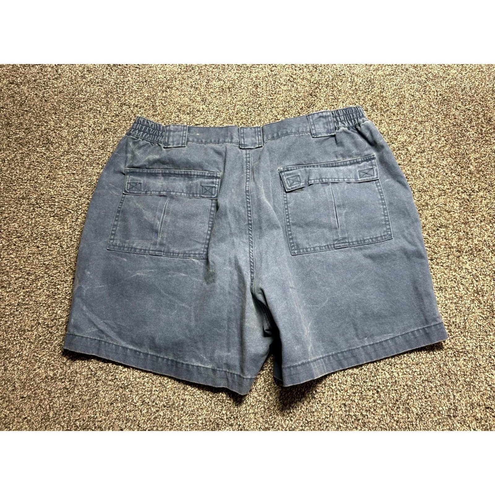 Vintage Talos Cargo Shorts 40 Utility Pockets Khaki Cotton Outdoor Casual Blue - Vintage Size US 40 / EU 56 - 2 Thumbnail