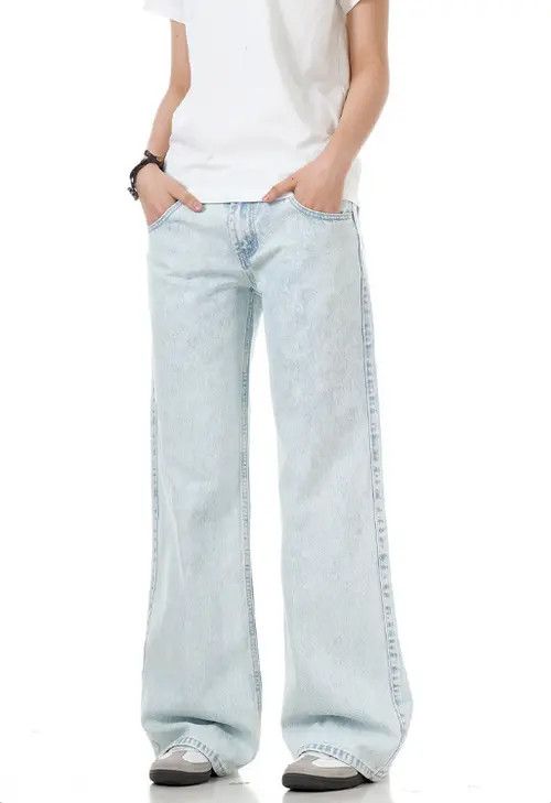 VIBE American retro light blue men's cleanfit jeans Size US 32 / EU 48 - 5 Thumbnail