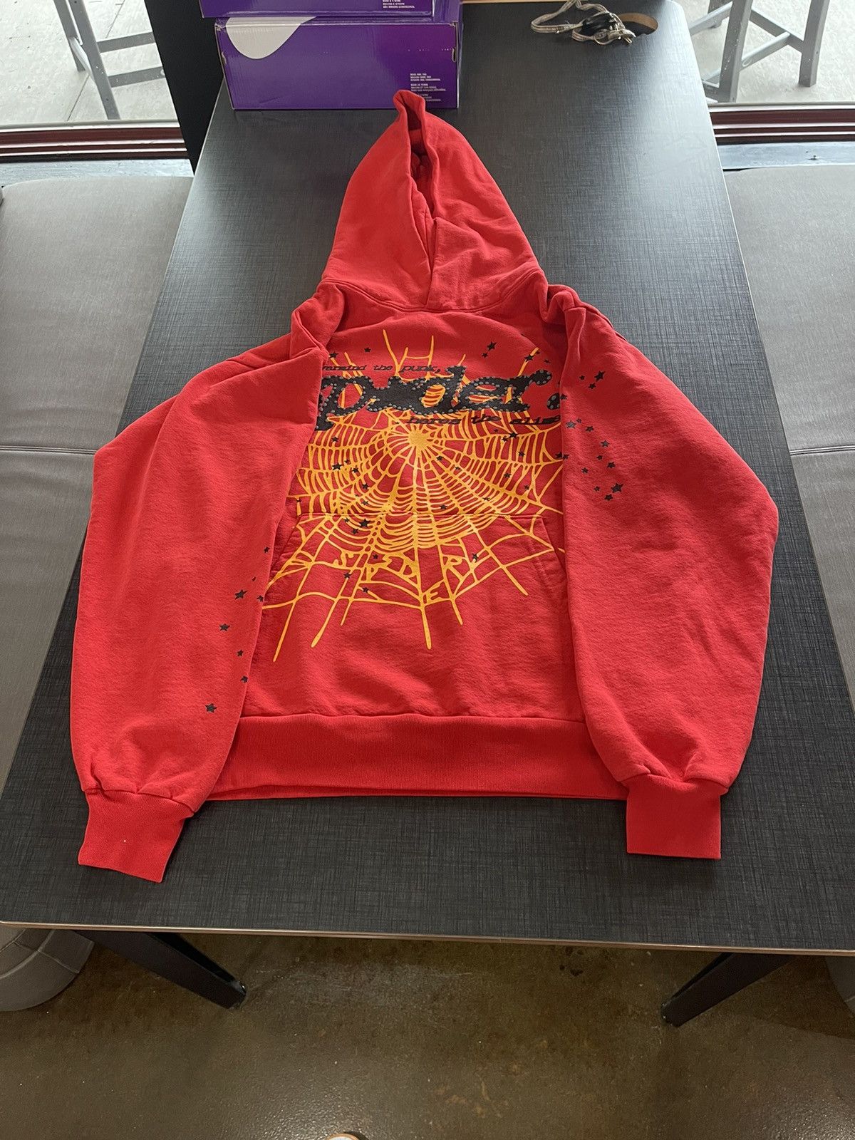 Pre-owned Spider Worldwide X Young Thug Red Spder Hoodie