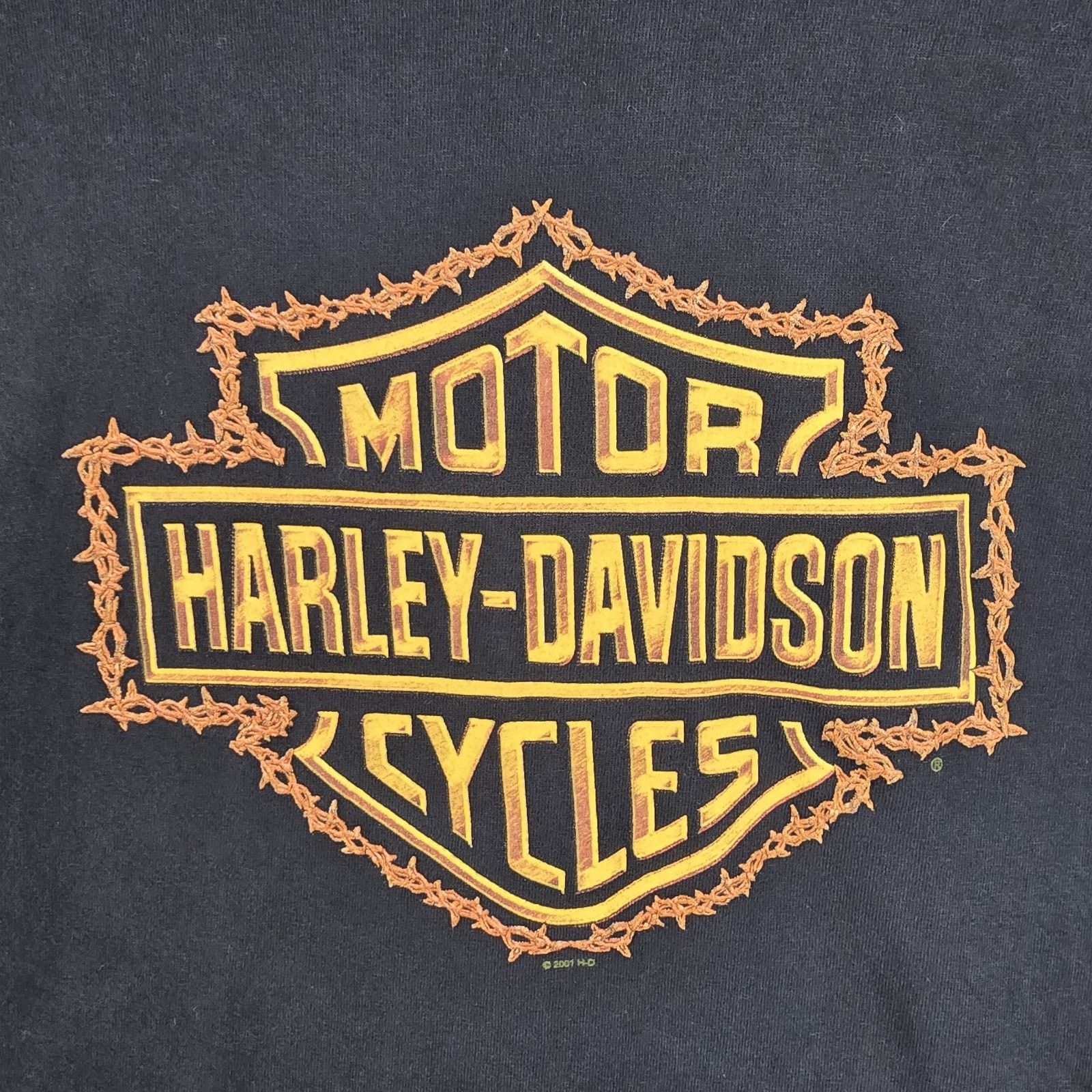 Harley Davidson Vintage Harley Davidson Barbwire Buffalo New York NY Large Size US L / EU 52-54 / 3 - 4 Thumbnail