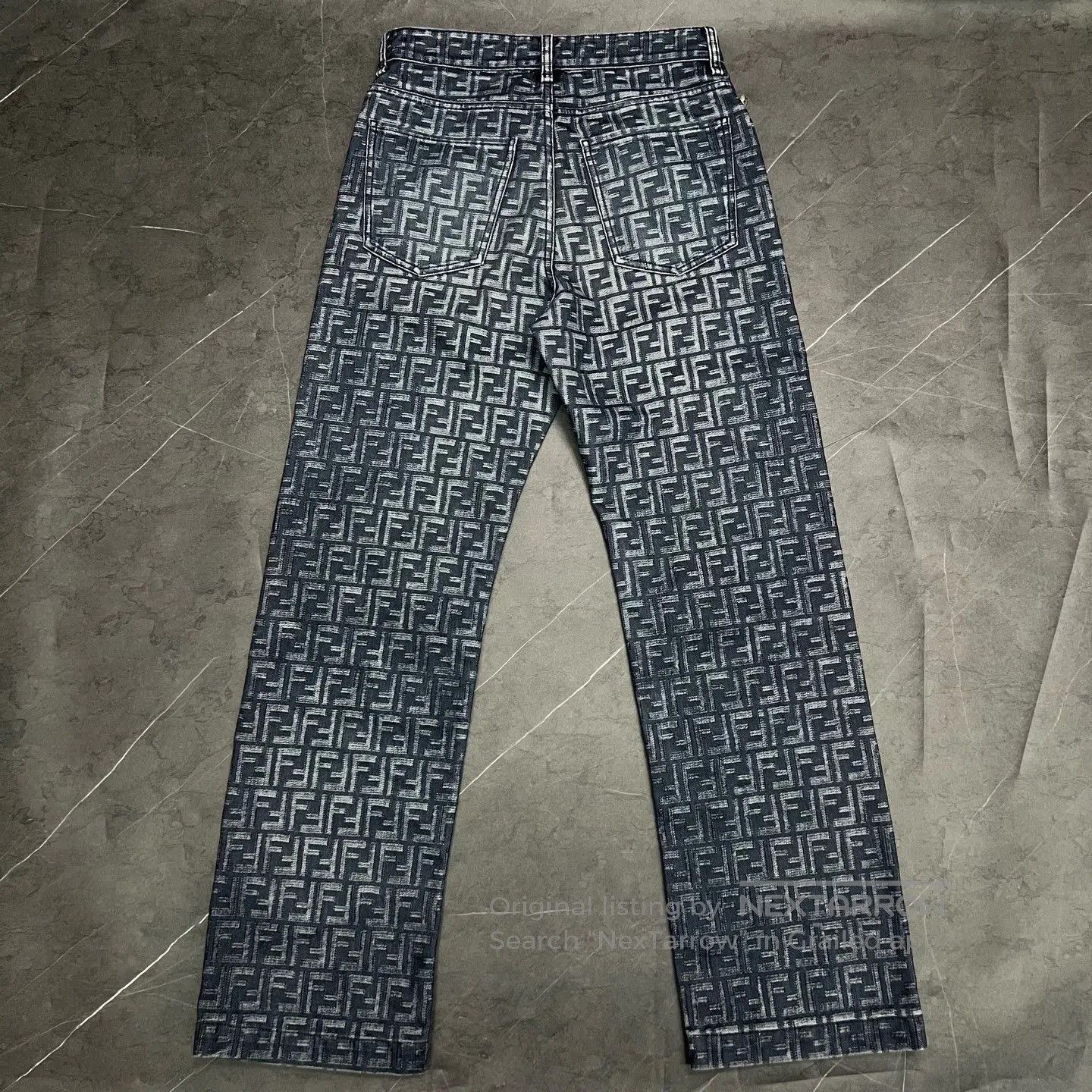 Fendi FENDI Baguette Logo Printed Jeans. Size US 31 - 2 Thumbnail