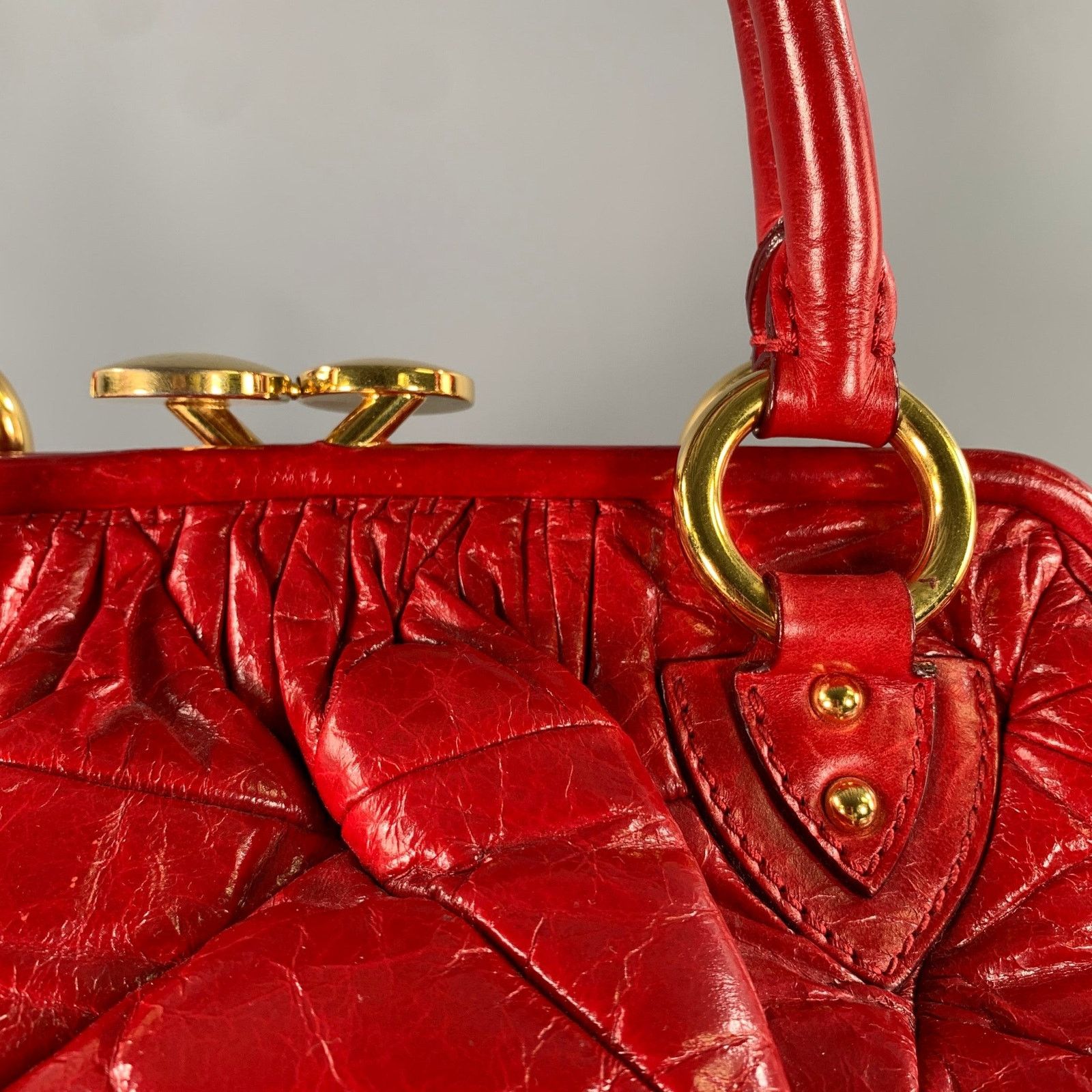 Marc Jacobs MARC JACOBS Red Quilted Calfskin Leather Purse Handbag Size ONE SIZE - 2 Thumbnail