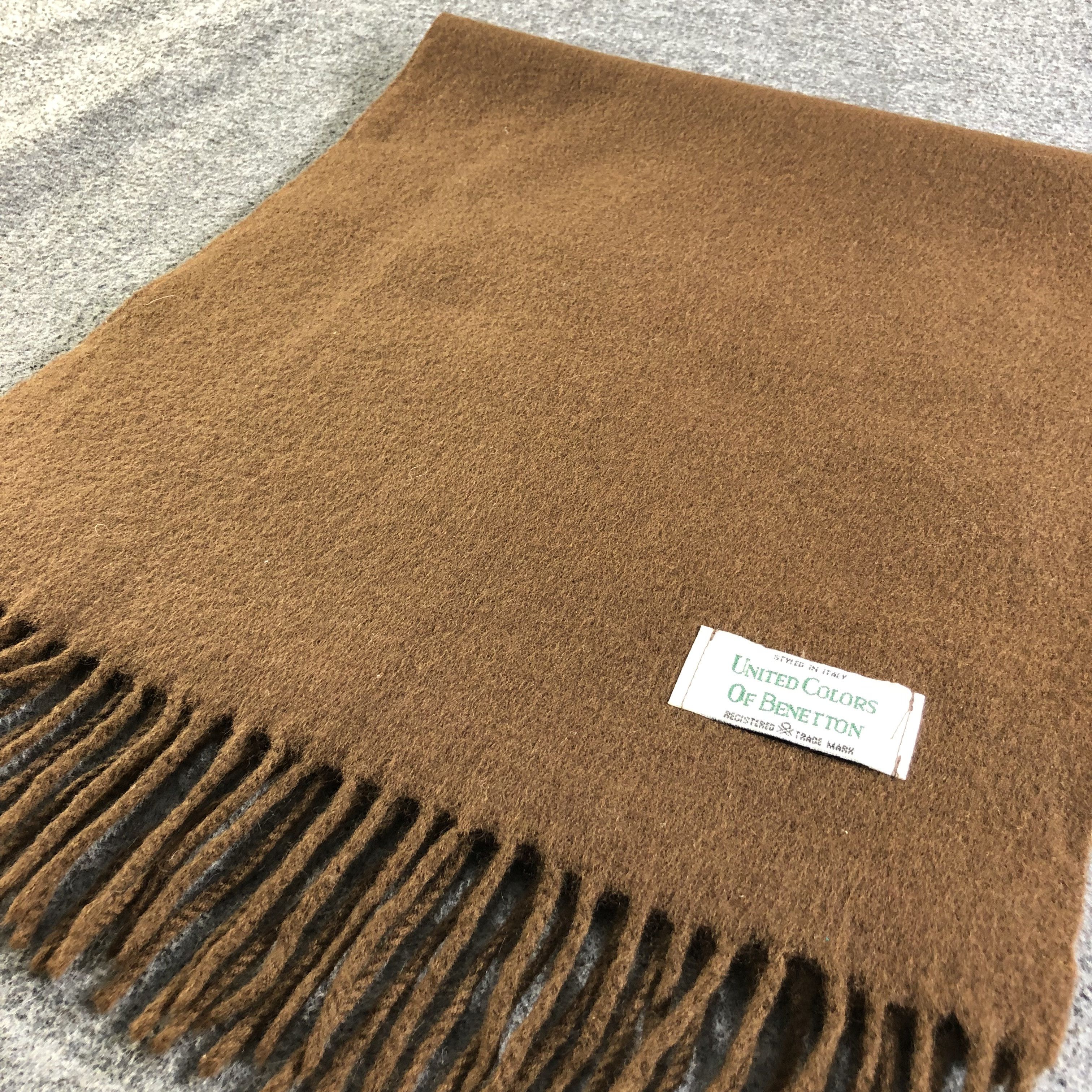 United Colors Of Benetton Benetton Wool Scarf Muffler V1891 Size ONE SIZE - 3 Thumbnail