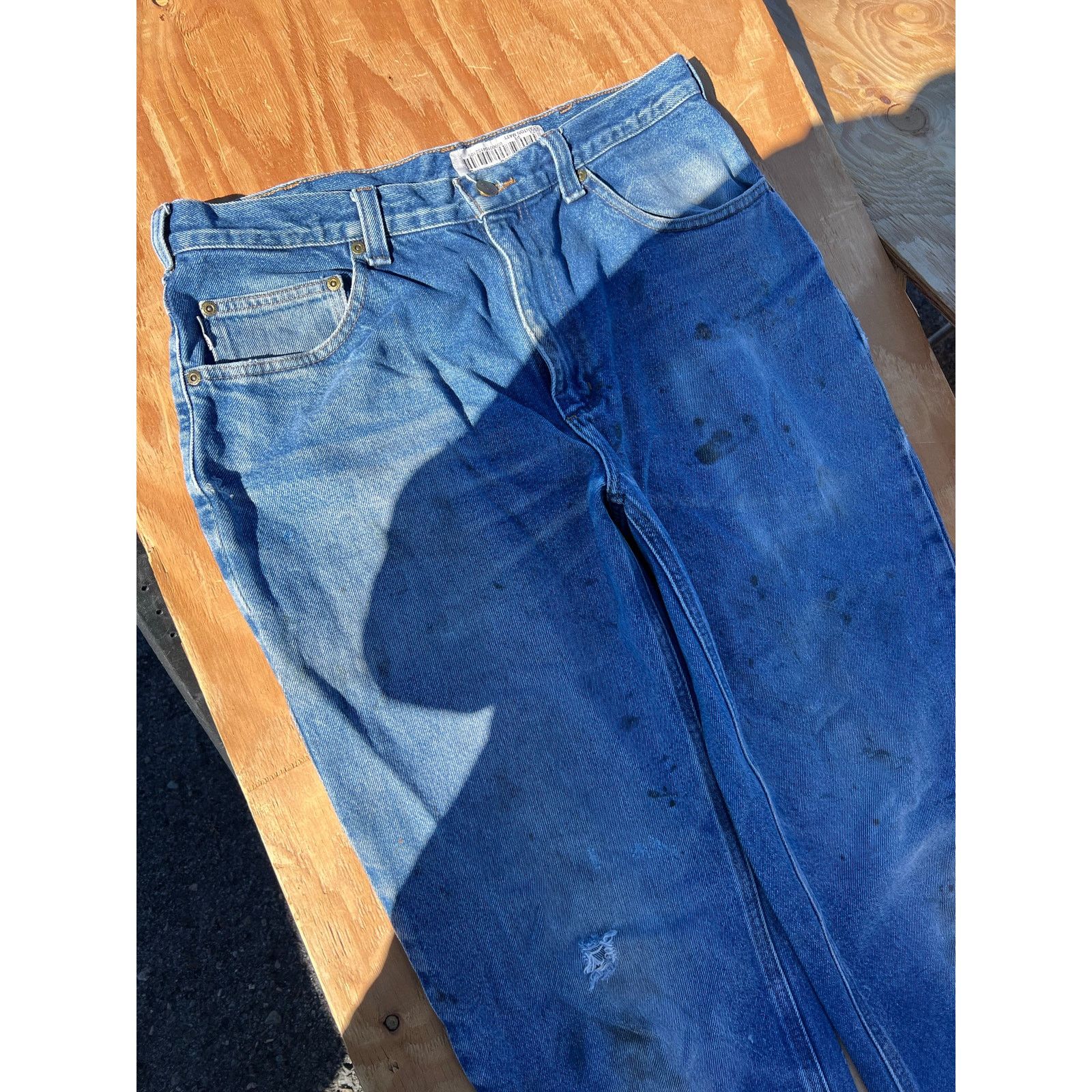 Carhartt Carhartt Jeans Mens 34x36 Blue Denim Work Pants relaxed Fit Size US 34 / EU 50 - 5 Thumbnail