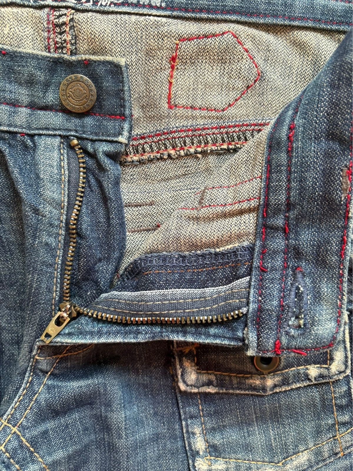 Japanese Brand Vintage Japanese Brand Bush Pant Buckle Back Flare Jeans Size US 30 / EU 46 - 9 Thumbnail
