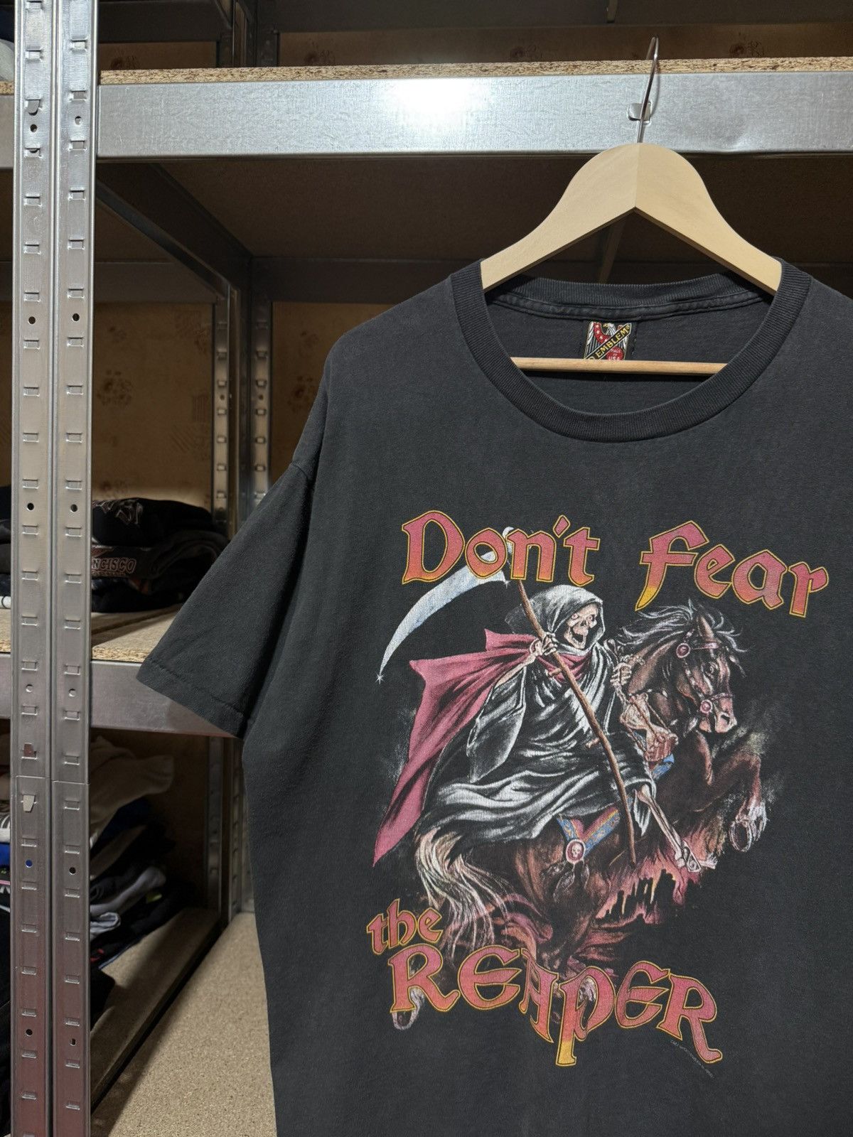 Harley Davidson × Vintage Vintage 90’s 3D Emblem Don’t Fear The Reaper Skull T-Shirt Size US XL / EU 56 / 4 - 3 Thumbnail