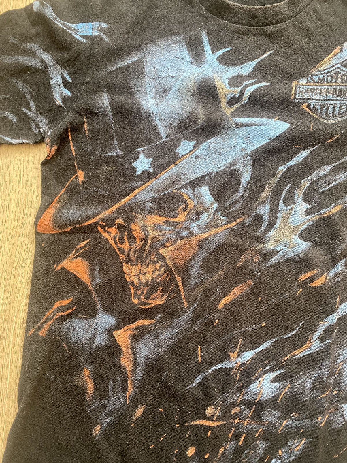 Harley Davidson × Vintage Vintage Harley Davidson overprint Y2K black tee Las Vega Size US M / EU 48-50 / 2 - 2 Thumbnail