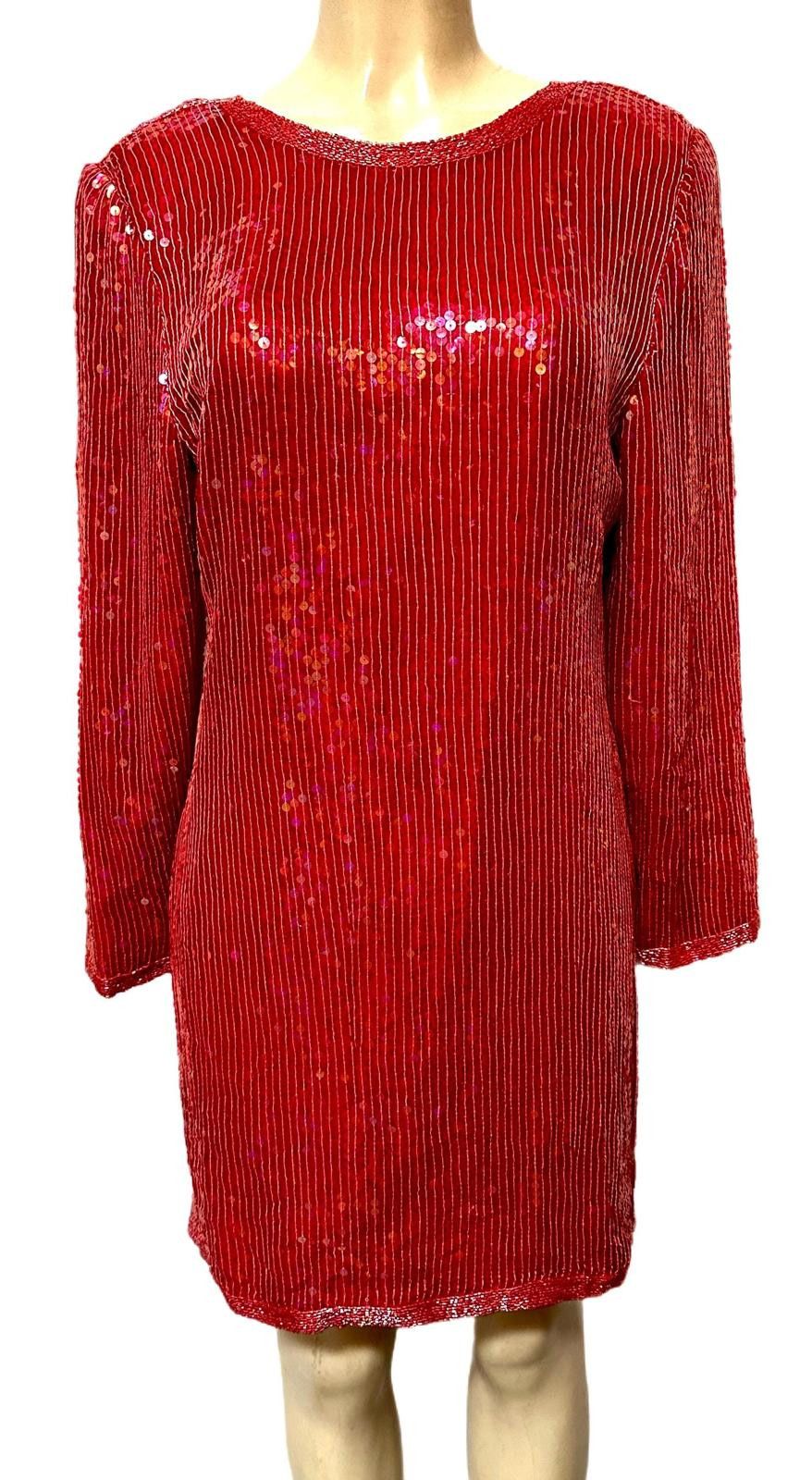 Other Sequin Red Cocktail Dress size 16 Size XXL / US 16-18 / IT 52-54 - 2 Thumbnail