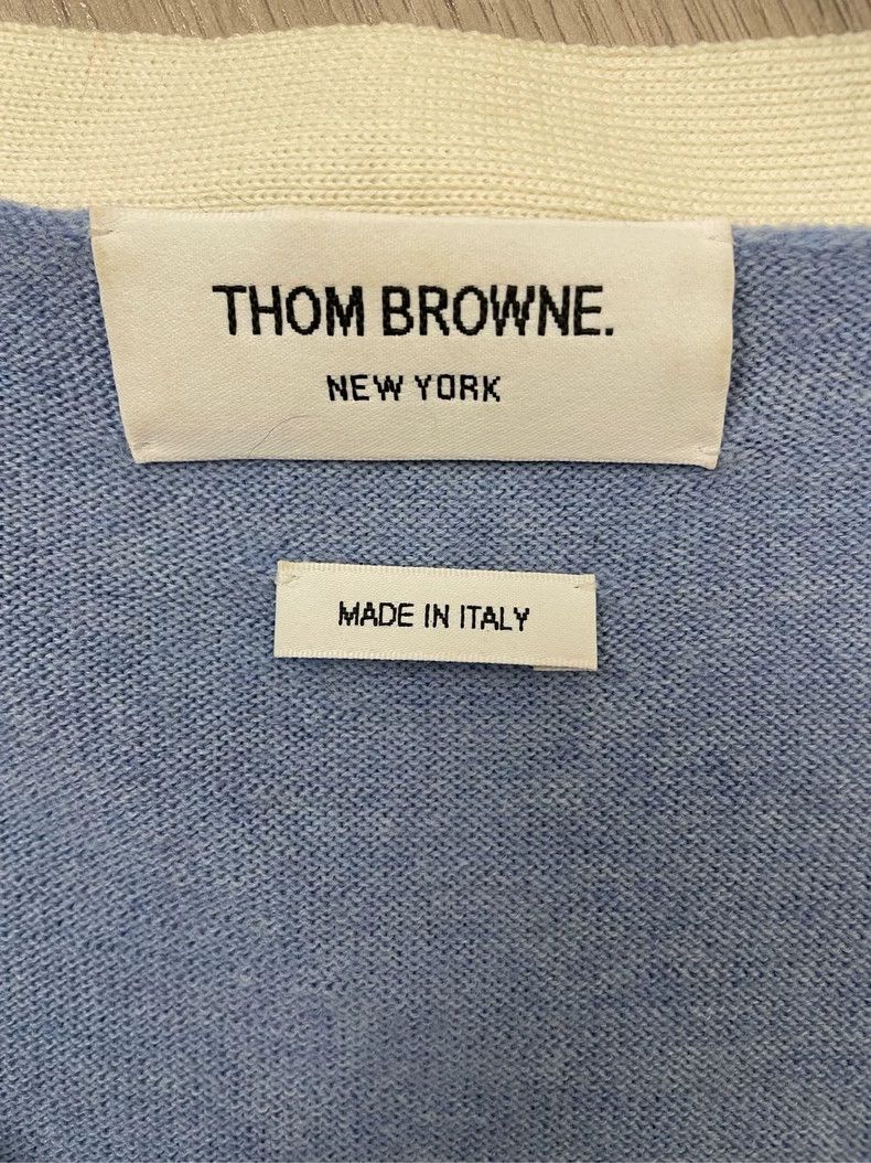 Thom Browne Thom browne Size 0 Sky blue puppy four-striped wool knitt Size XXS / US 00 / IT 34 - 5 Thumbnail