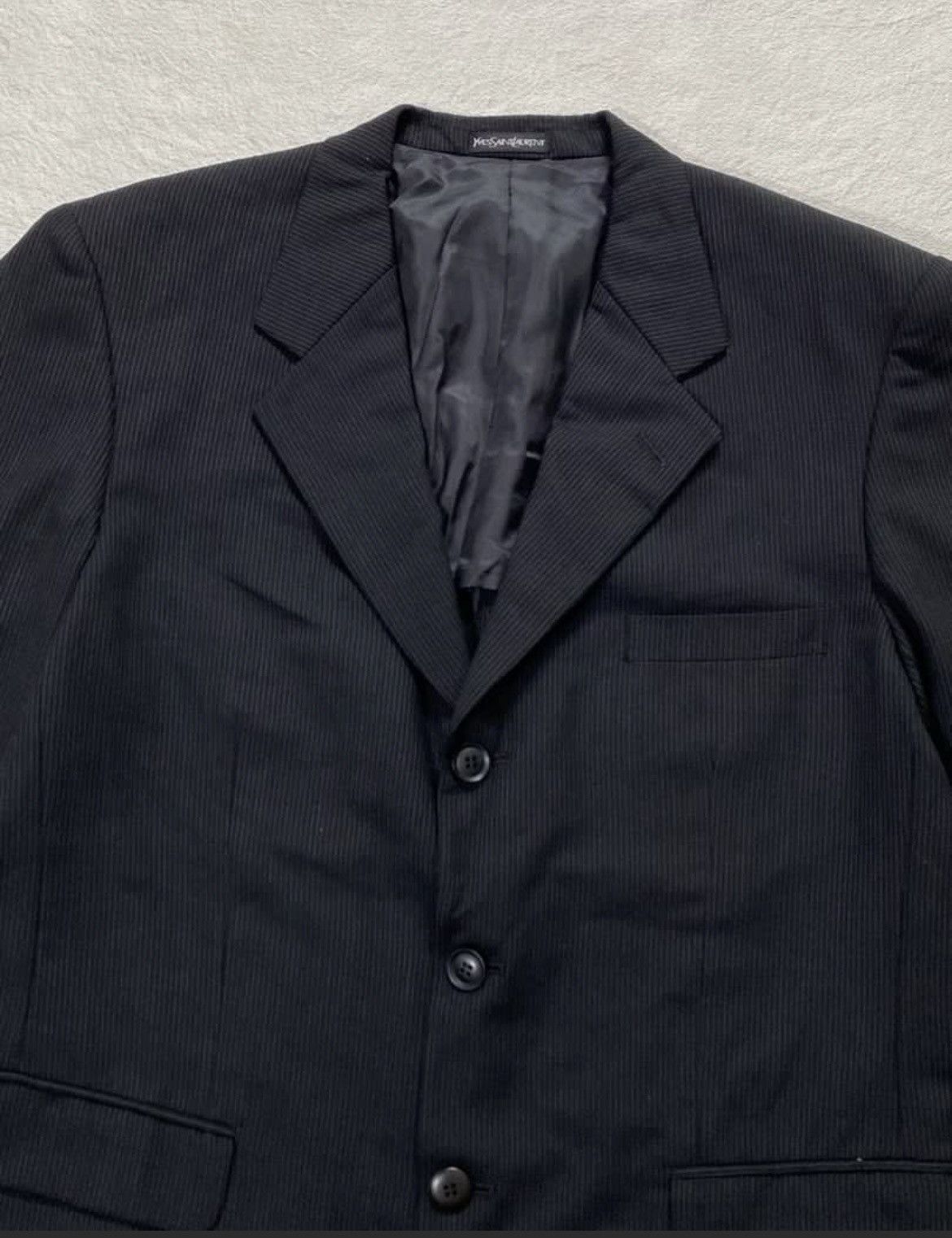 Yves Saint Laurent Yves Saint Laurent Black Blazer Size US L / EU 52-54 / 3 - 3 Thumbnail