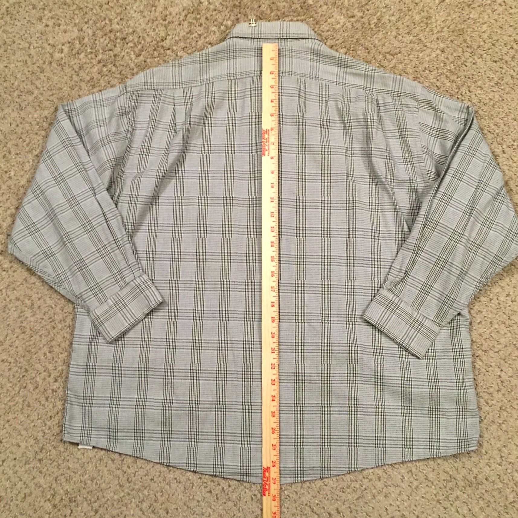 Arrow Arrow Shirt Mens 17 Gray Plaid Long Sleeve Button Up Size US XL / EU 56 / 4 - 6 Thumbnail
