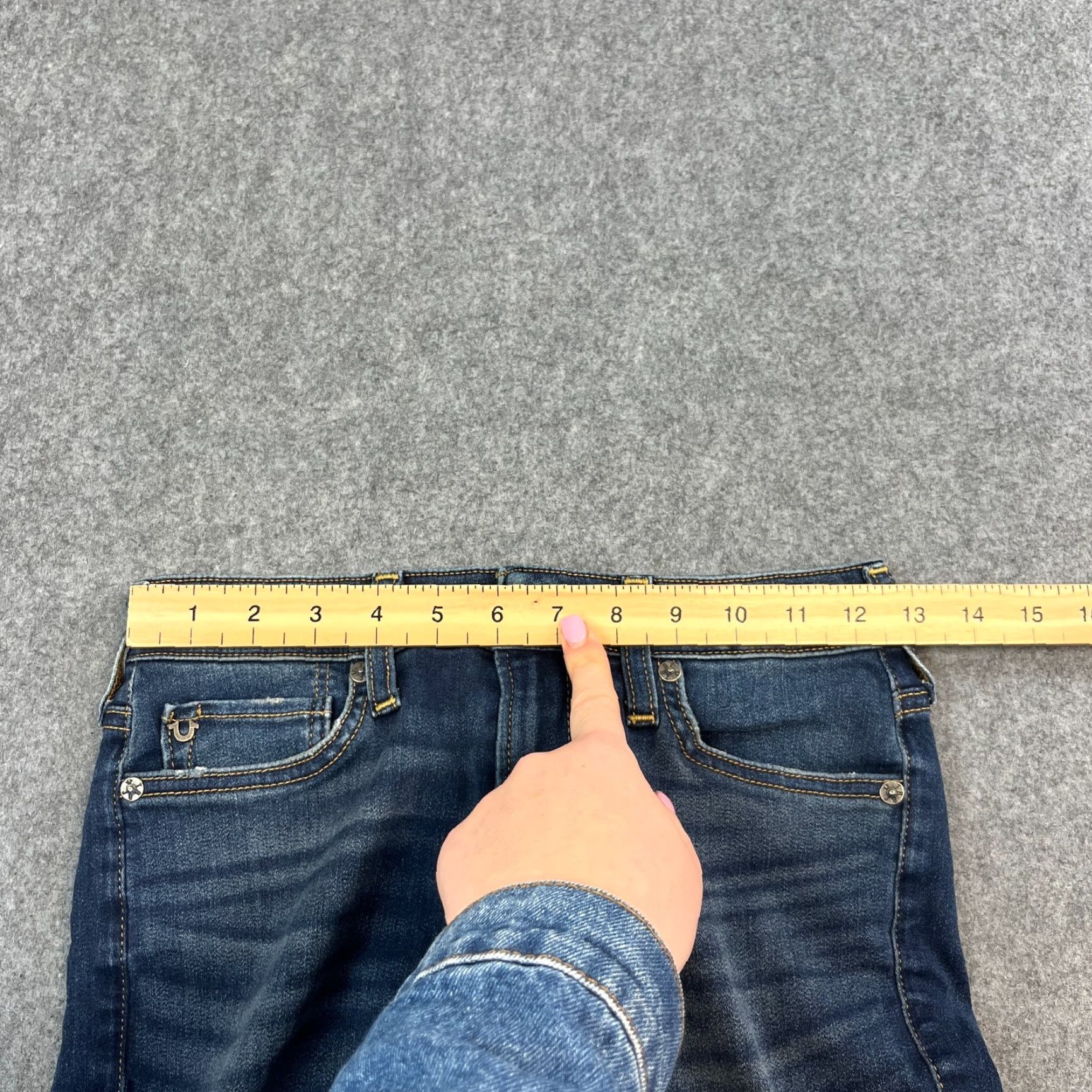 True Religion True Religion Jeans Slim Skinny 27 30 UK 8 Dark Wash Blue Jennie Curvy Womens Jeans Clothing Shoes Accessories Size 30" / US 8 / IT 44 - 7 Thumbnail