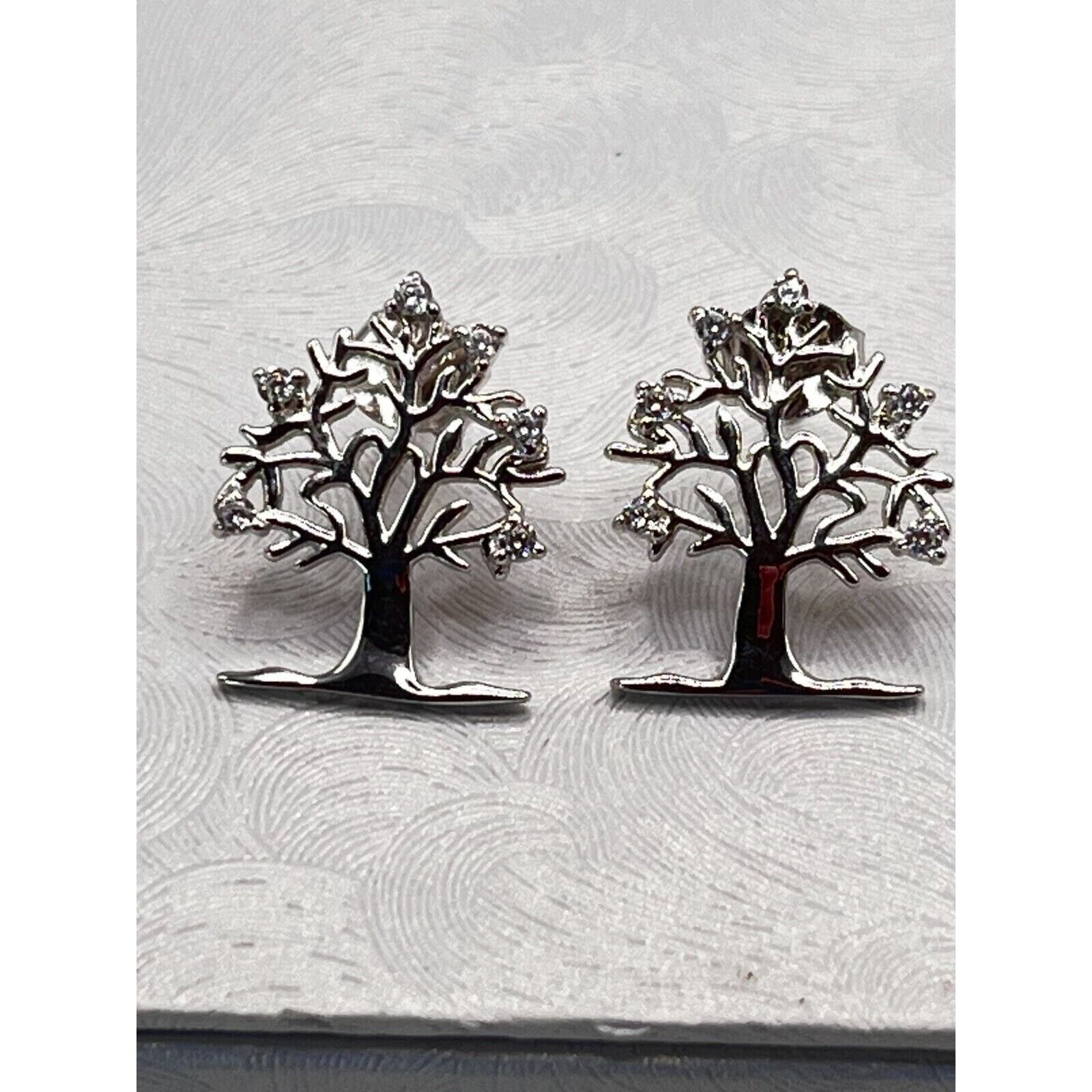 The Unbranded Brand 925 Sterling Silver Tree of Life Earrings 17.5 MM Brand New Size ONE SIZE - 3 Thumbnail