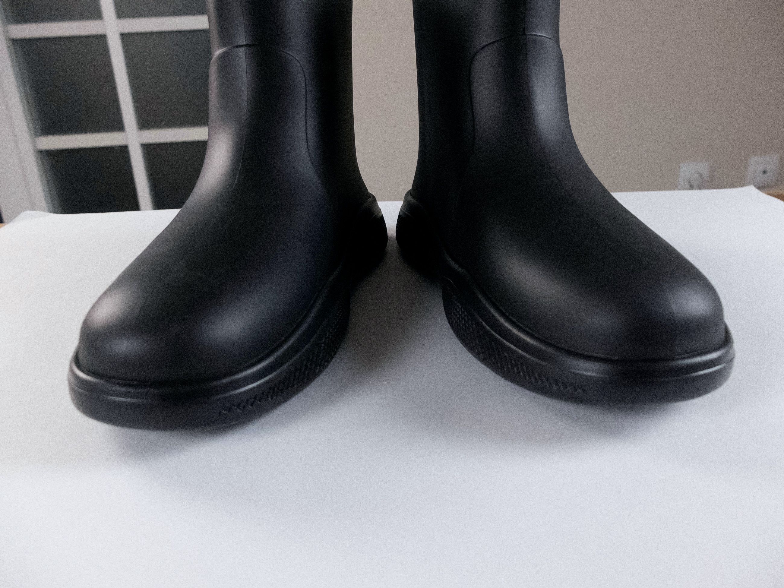 Prada PRADA Mellow black triangle logo rubber rain boots 8 41 Size US 8 / EU 41 - 5 Thumbnail