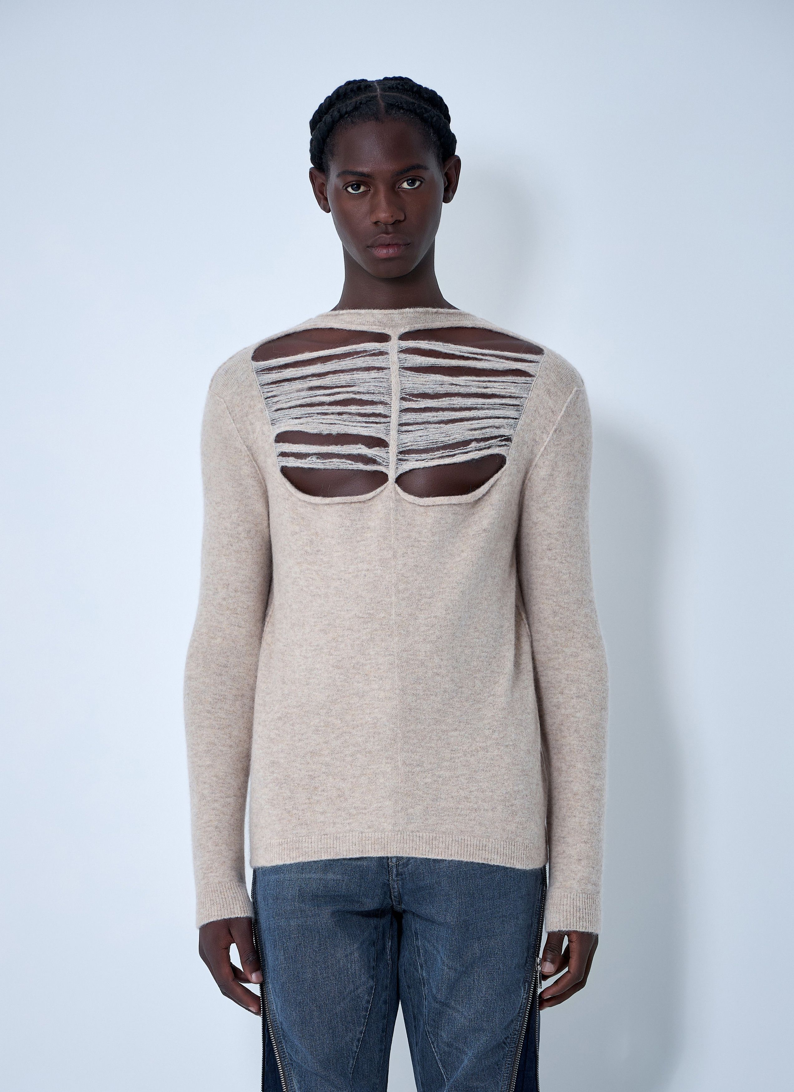 Rick Owens Wool-Blend Knit Top Size US L / EU 52-54 / 3 - 1 Thumbnail