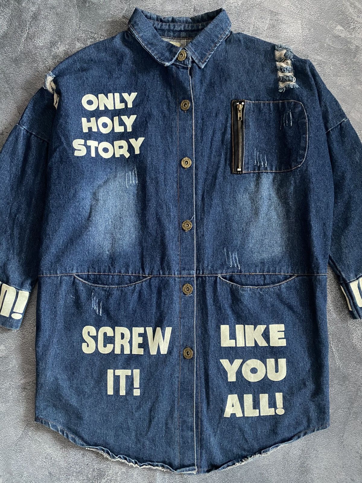 If Six Was Nine Van Ake Denim Jacket Size XL / US 12-14 / IT 48-50 - 2 Thumbnail